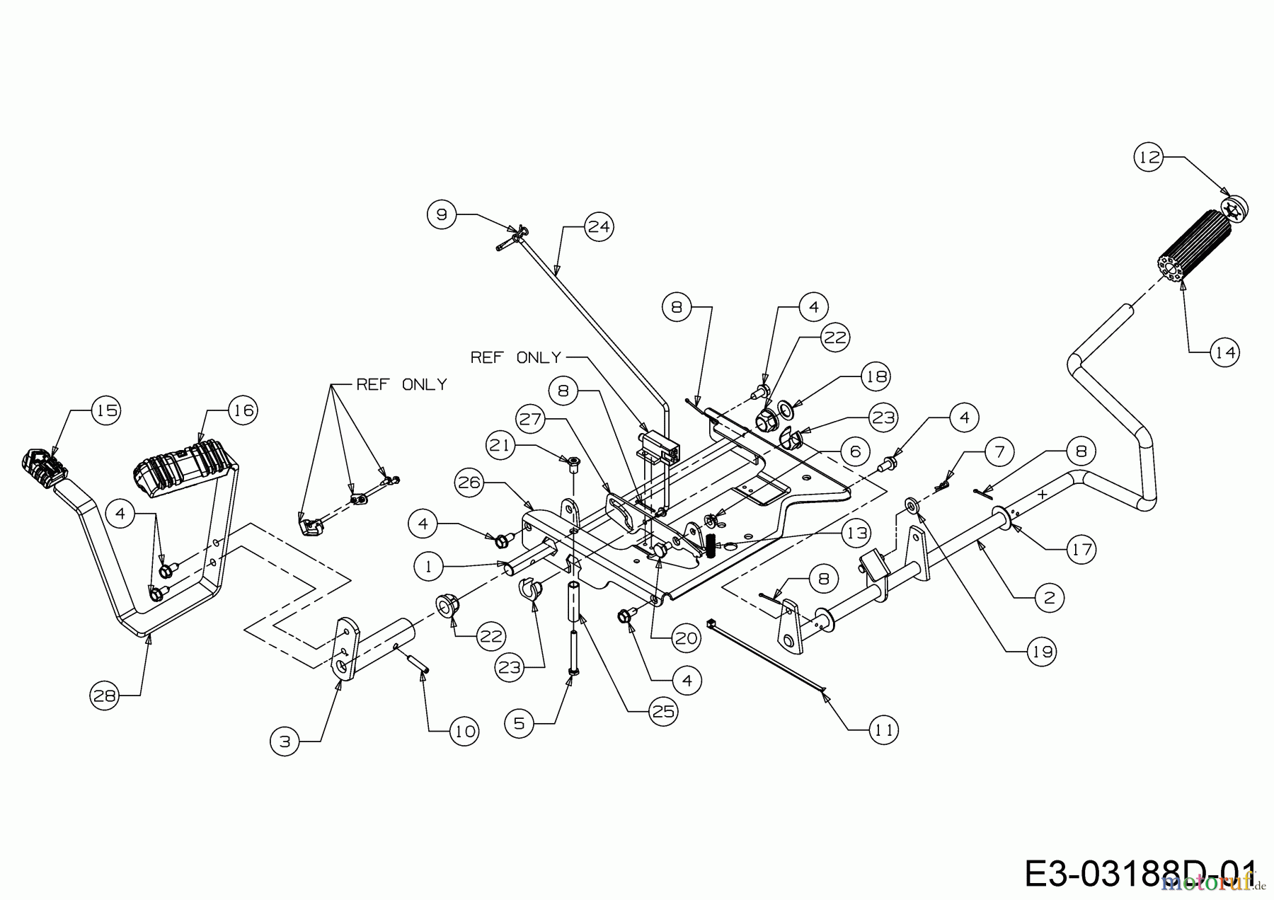  Cub Cadet Zero Turn i 1050 17AF9BKP709  (2009) Pedals