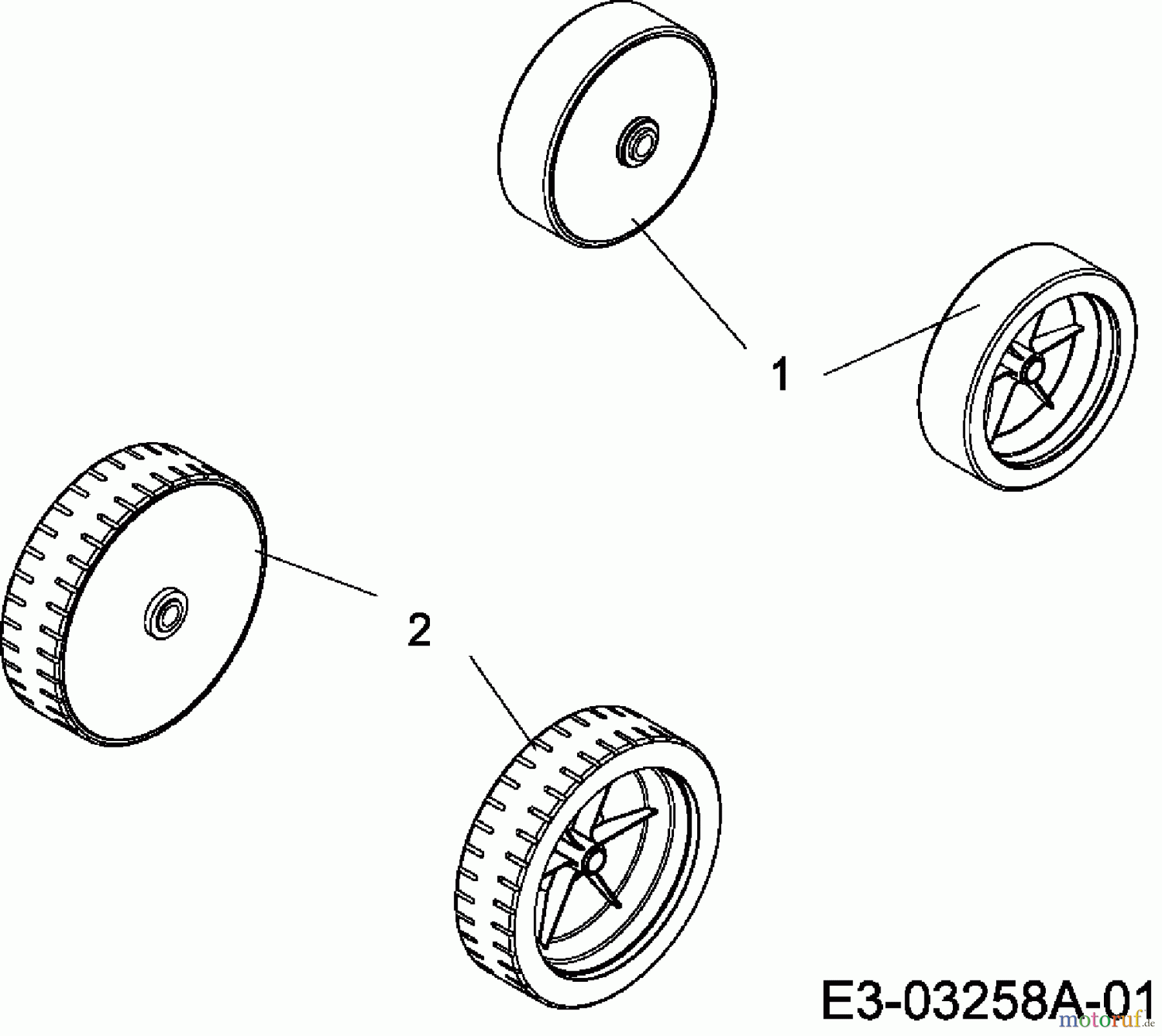  Bolens Electric mower BL 1033 EP 18C-M4D-684  (2007) Wheels