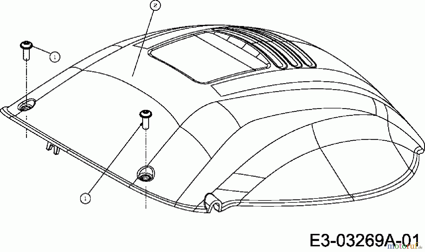  Terradena Electric mower EM 1400 18C-N4S-651  (2009) Engine shroud