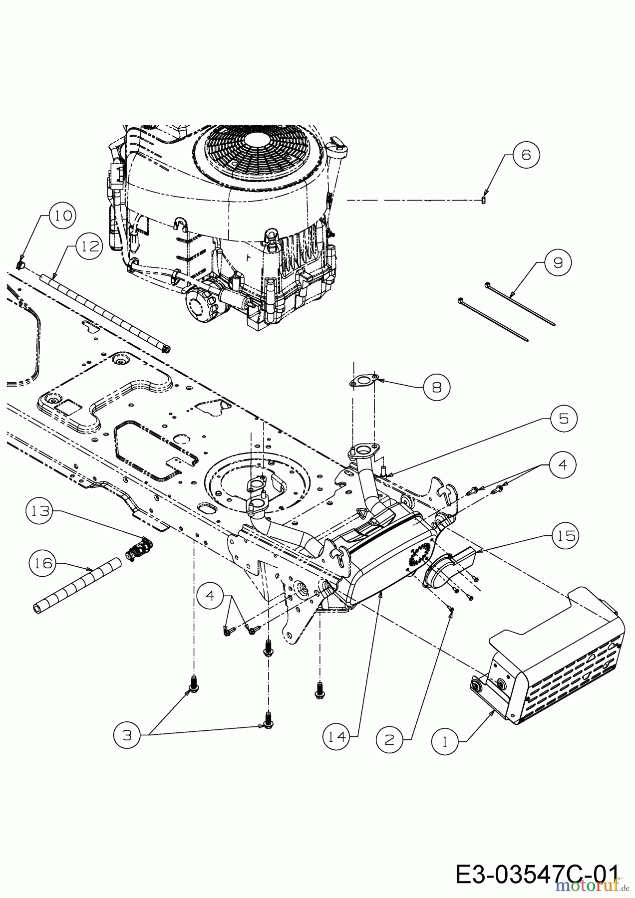  MTD Lawn tractors 20/42 13BT77KS308  (2015) Engine Accessories