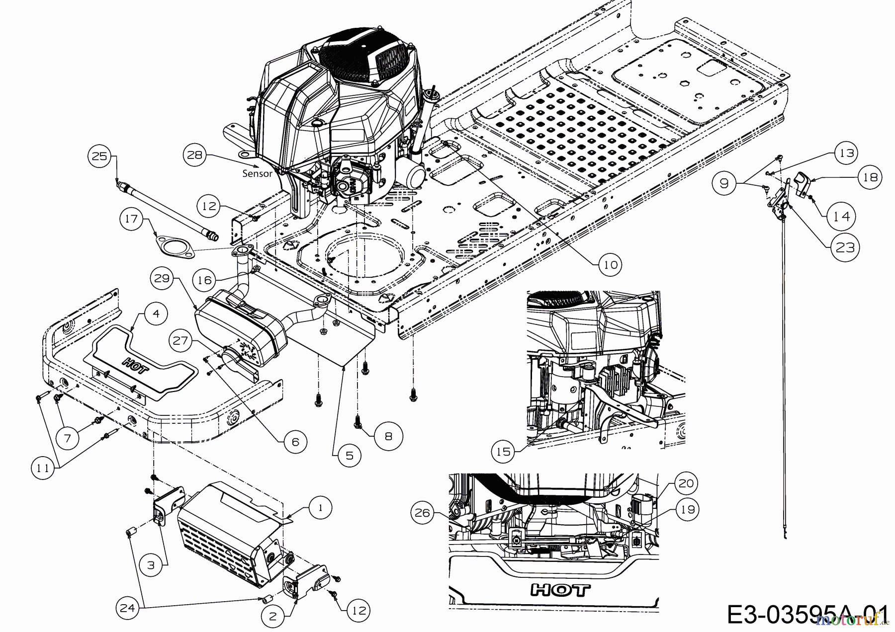  Cub Cadet Zero Turn XZ2  107I 17AWCBYS603  (2018) Engine accessories