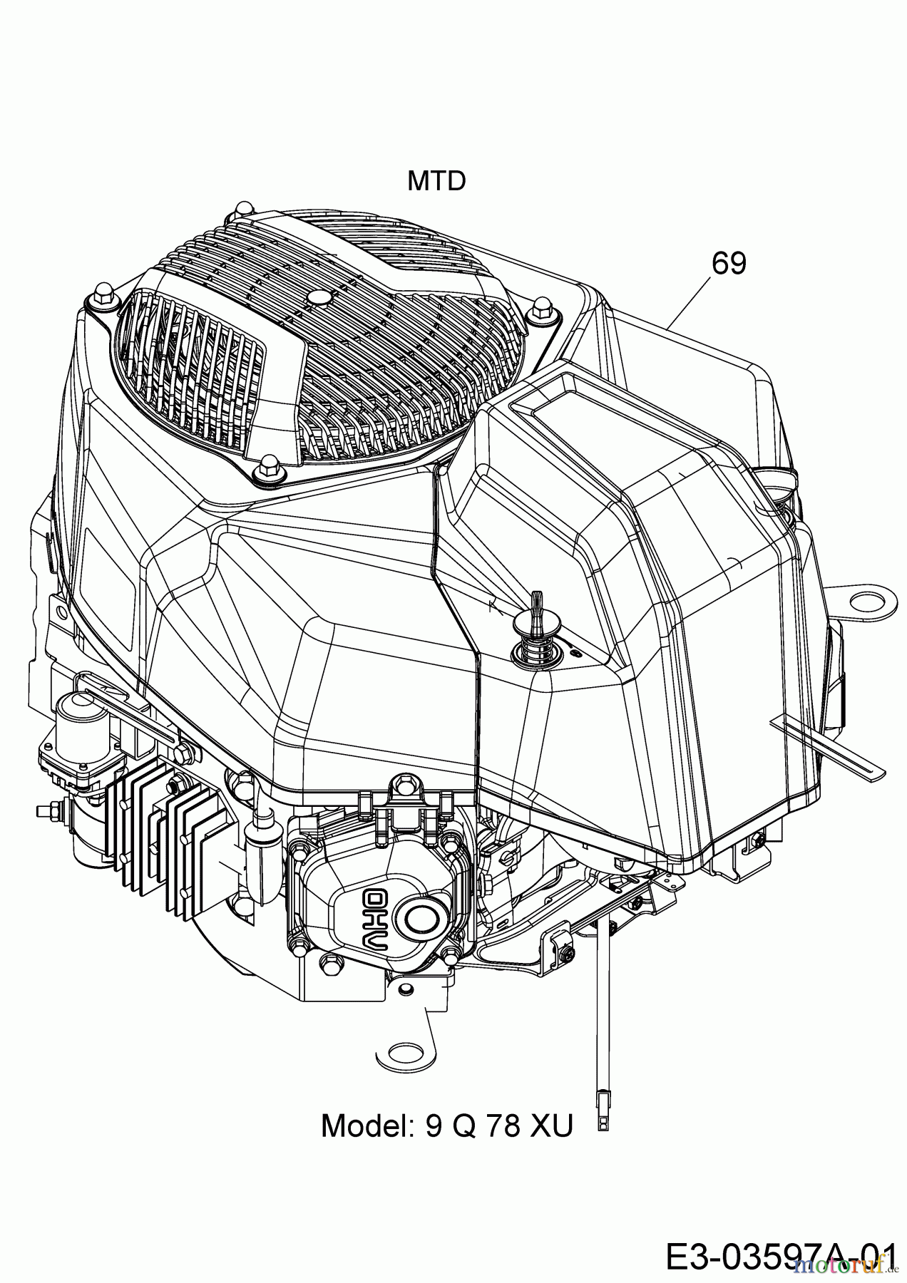  Cub Cadet Zero Turn XZ2 117I 17AWCBYT603  (2018) Engine MTD