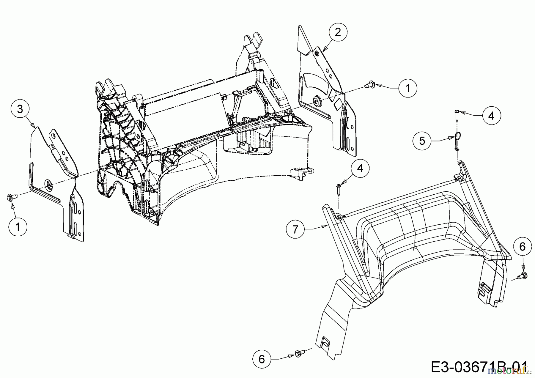  Wolf-Garten Petrol mower WA 46 11A-TU5N650  (2017) Rear baffle