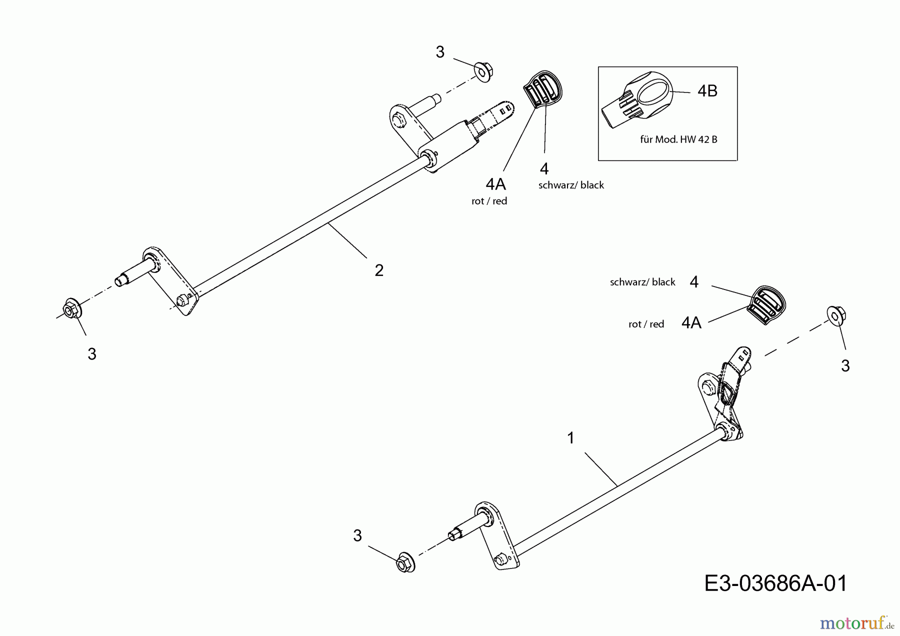  Mr.Gardener Petrol mower HW 42 B 11A-LL5B629  (2015) Hight adjustment