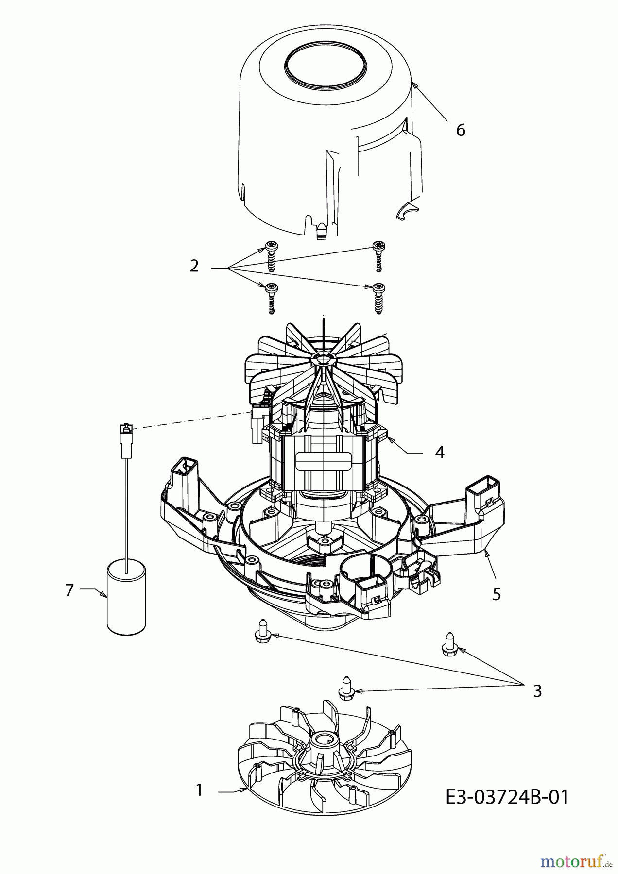  Mac Allister Electric mower 1748 E 18A-16K-C68  (2010) Engine