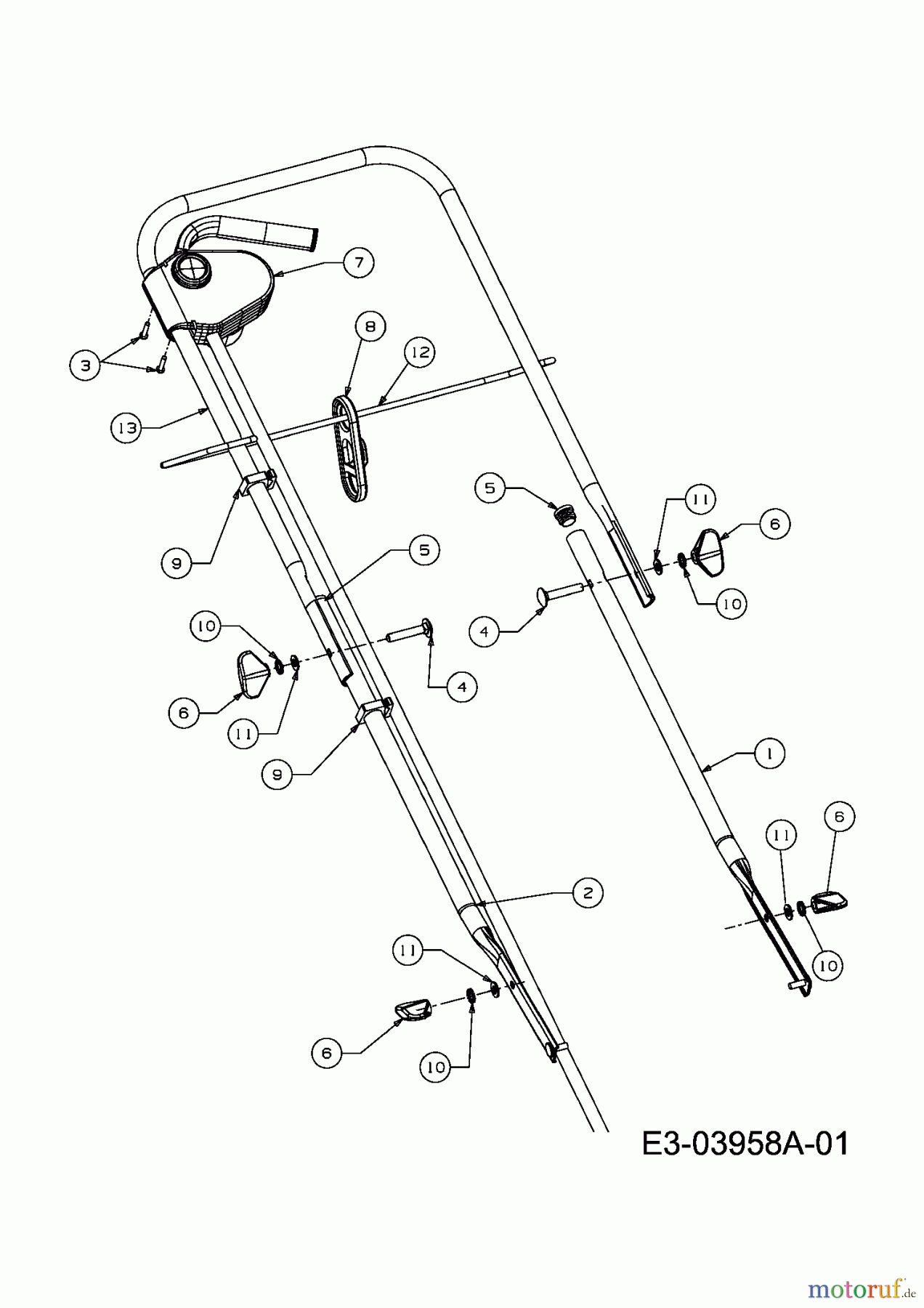  MTD untill 2011 Electric mower E 33 W 18D-M4D-678  (2008) Handle