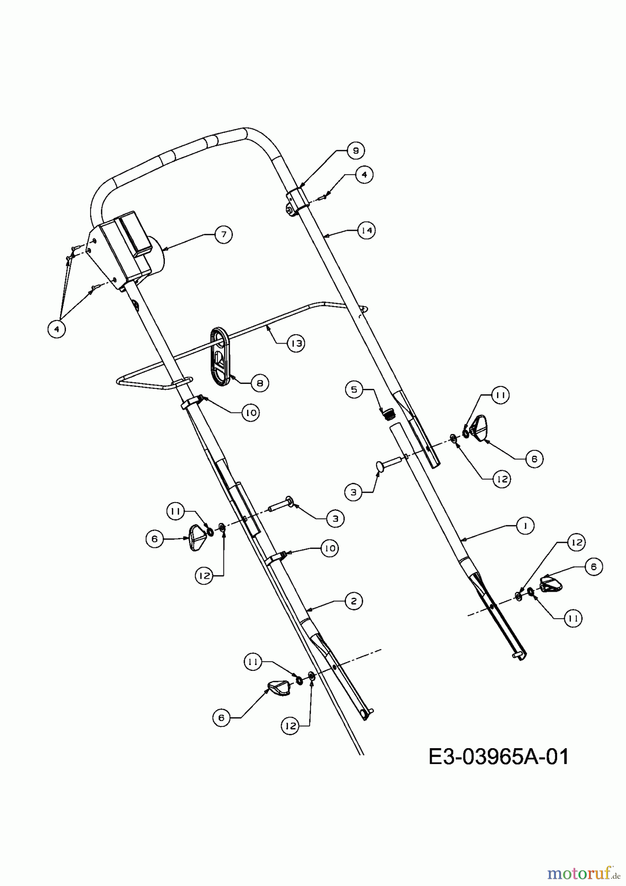  Garda Electric mower GER 400 18D-N4S-666  (2008) Handle