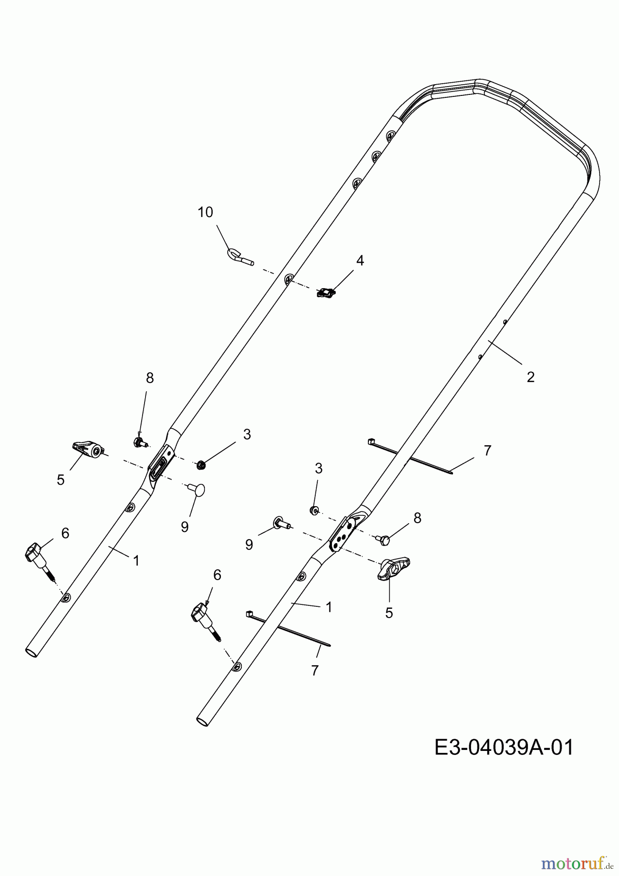  Cub Cadet Petrol mower self propelled CC 53 SPOW 12AQC6J3603  (2015) Handle