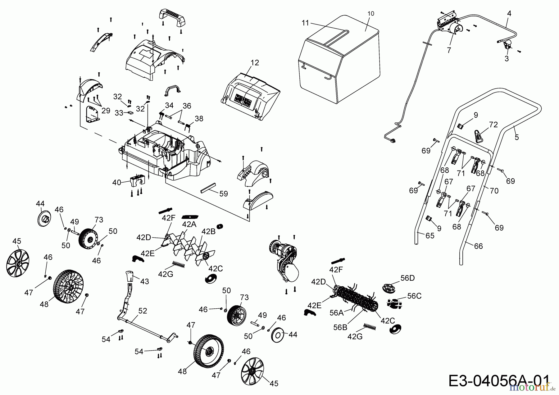  Wolf-Garten Electric verticutter VA 303 E 16BFDFLA650  (2018) Basic machine