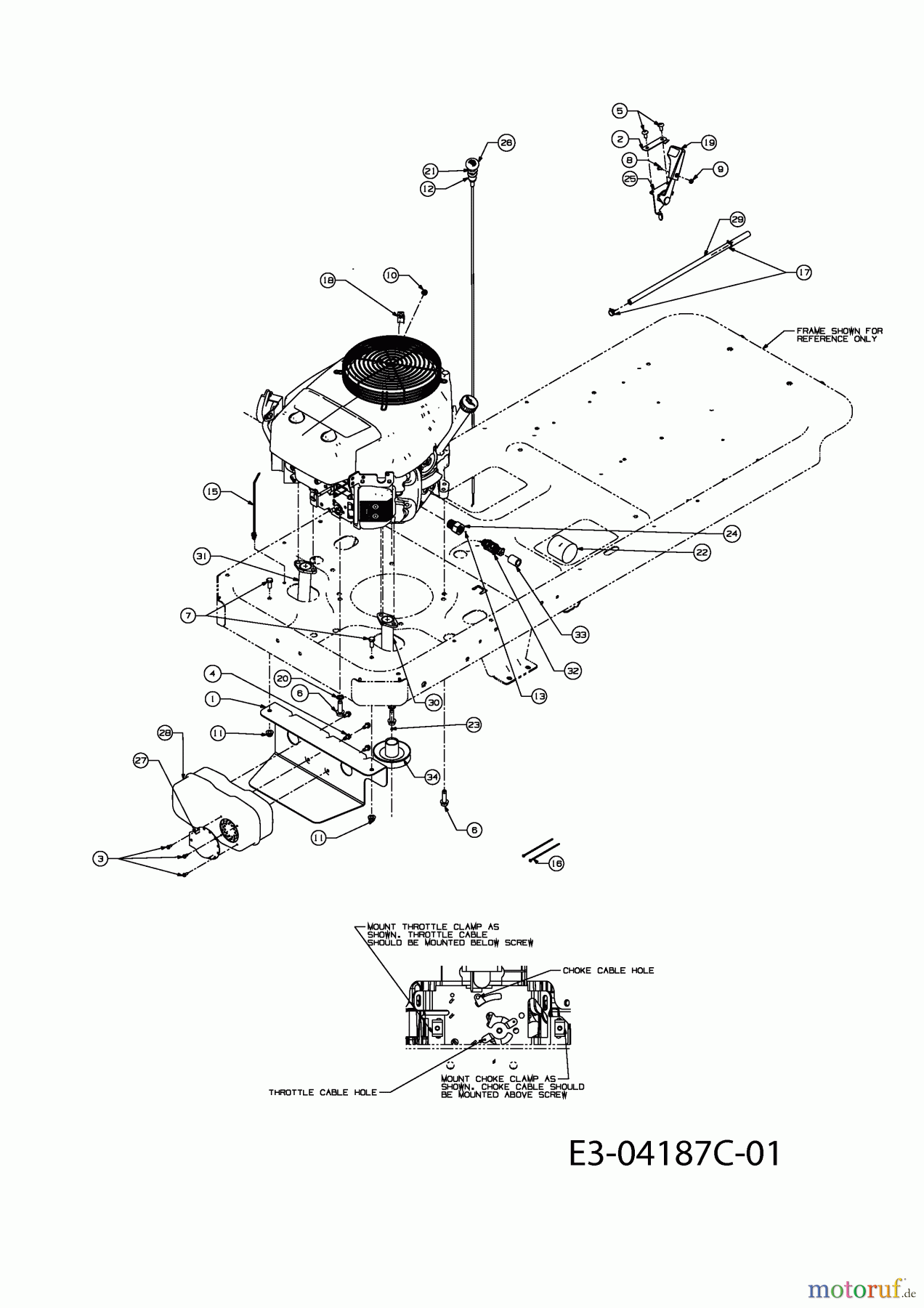  Cub Cadet Zero Turn RZT 50 17AI2ACP603  (2011) Engine accessories