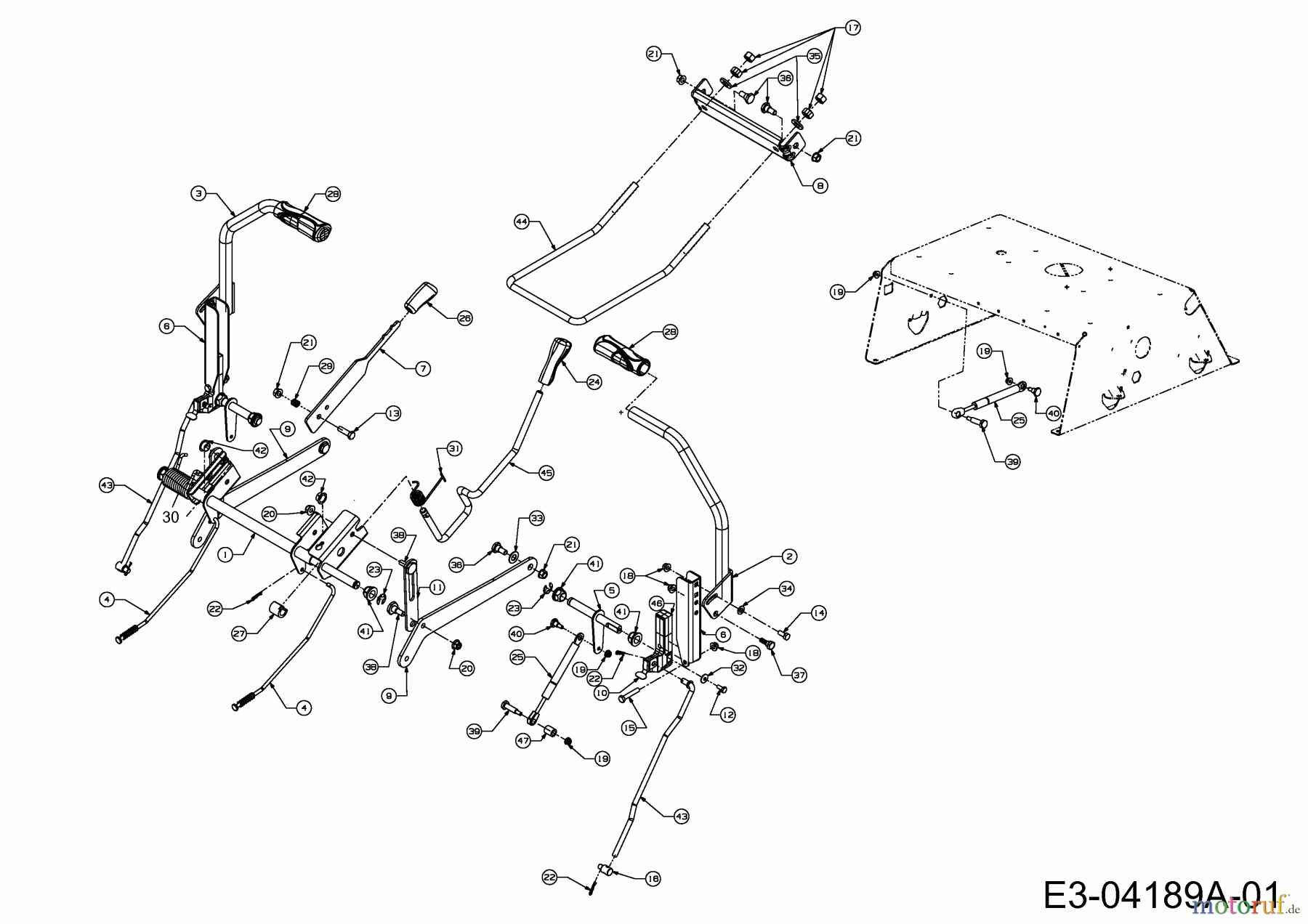  Cub Cadet Zero Turn RZT 50 17AI2ACP603  (2008) Steering, Deck lift