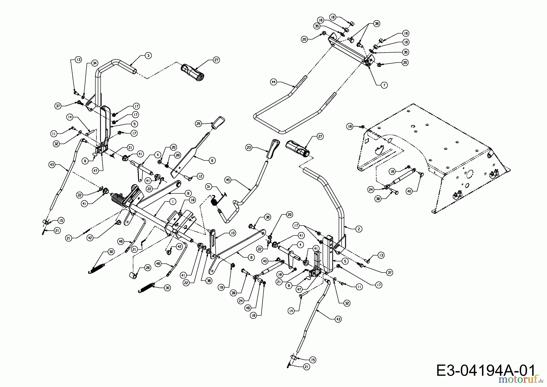  Cub Cadet Zero Turn RZT 54 17AI2ACK603  (2009) Steering, Deck lift