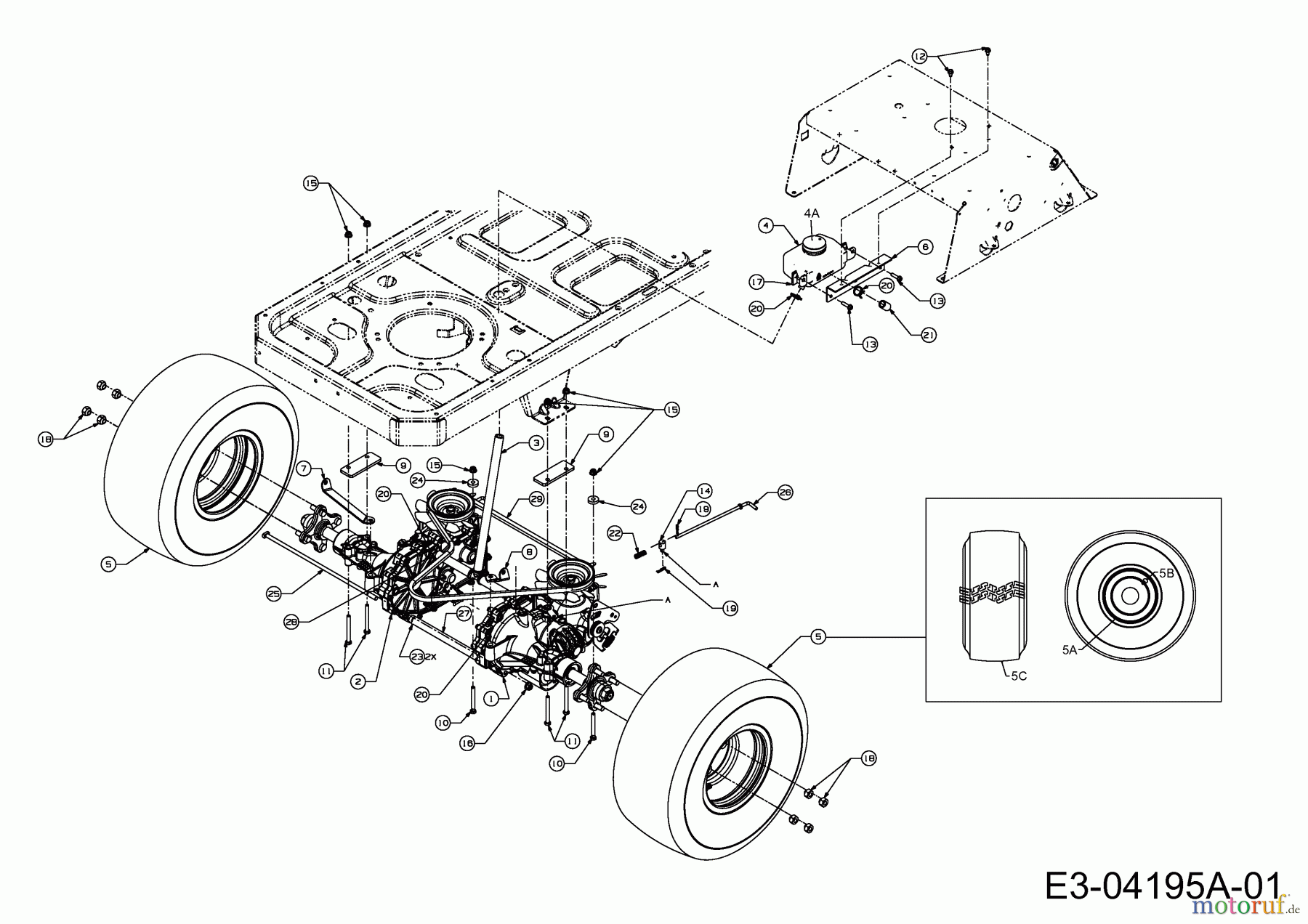  Cub Cadet Zero Turn RZT 54 17AI2ACK603  (2009) Drive system, Wheels