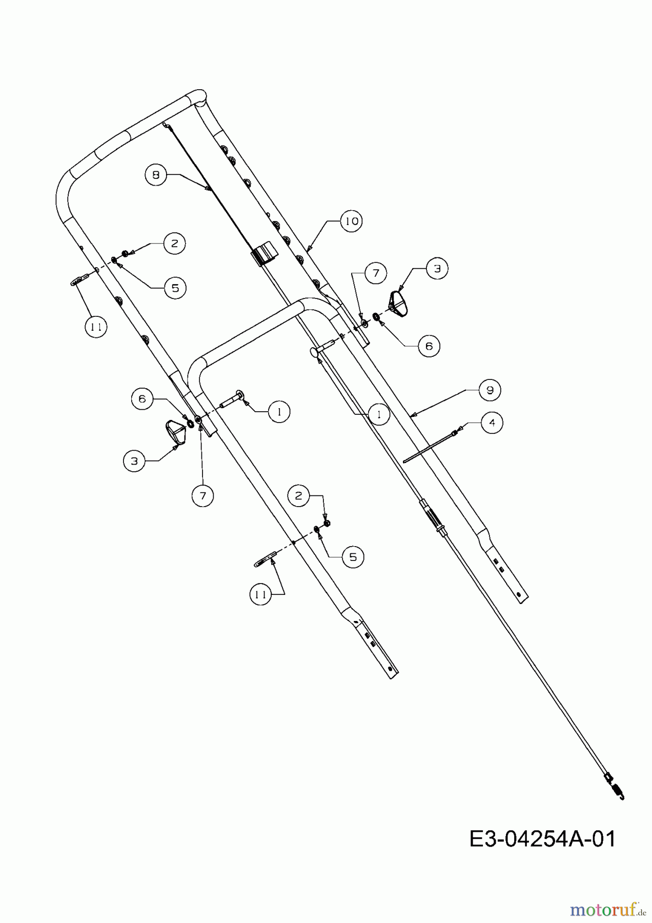  MTD Petrol mower self propelled 46 SPHM 12D-J2AQ678  (2008) Handle, Control cable