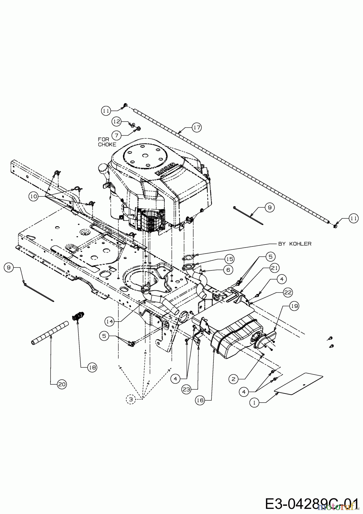  Cub Cadet Zero Turn i 1050 17AF9BKP330  (2012) Engine accessories