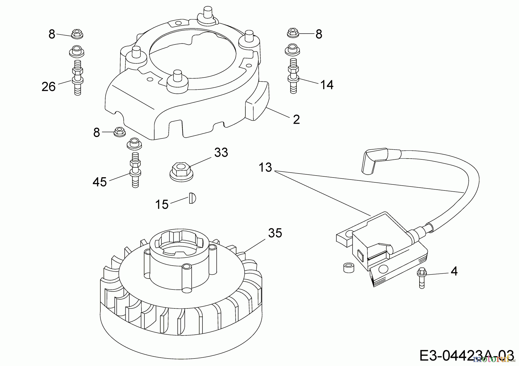  MTD-Engines Vertical 1P65TH 752Z1P65TH  (2007) Flywheel, Ignition coil