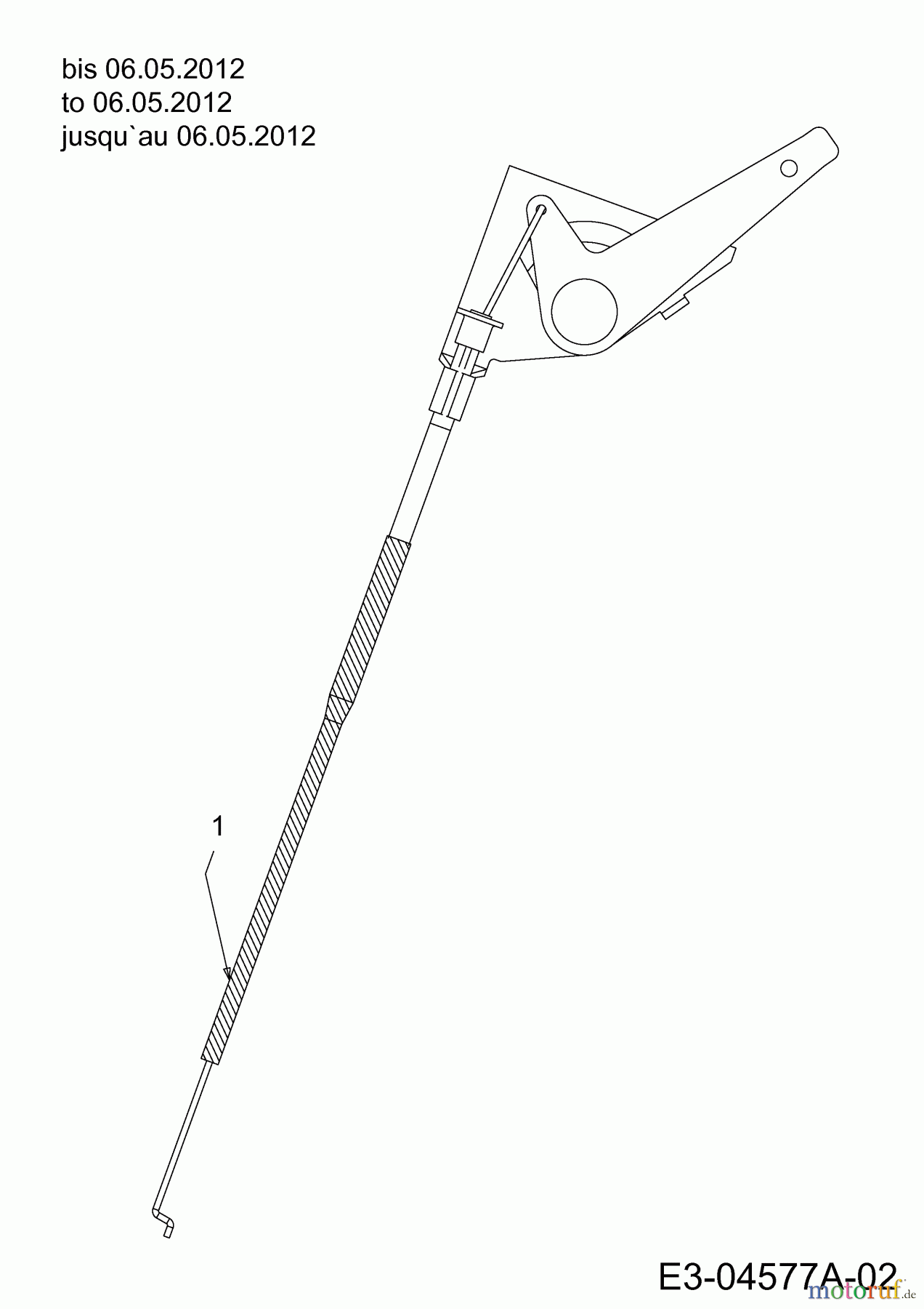  Cub Cadet Zero Turn All Rounder 1050 17AI9BKP603  (2012) Throttle cable to 06.05.2012