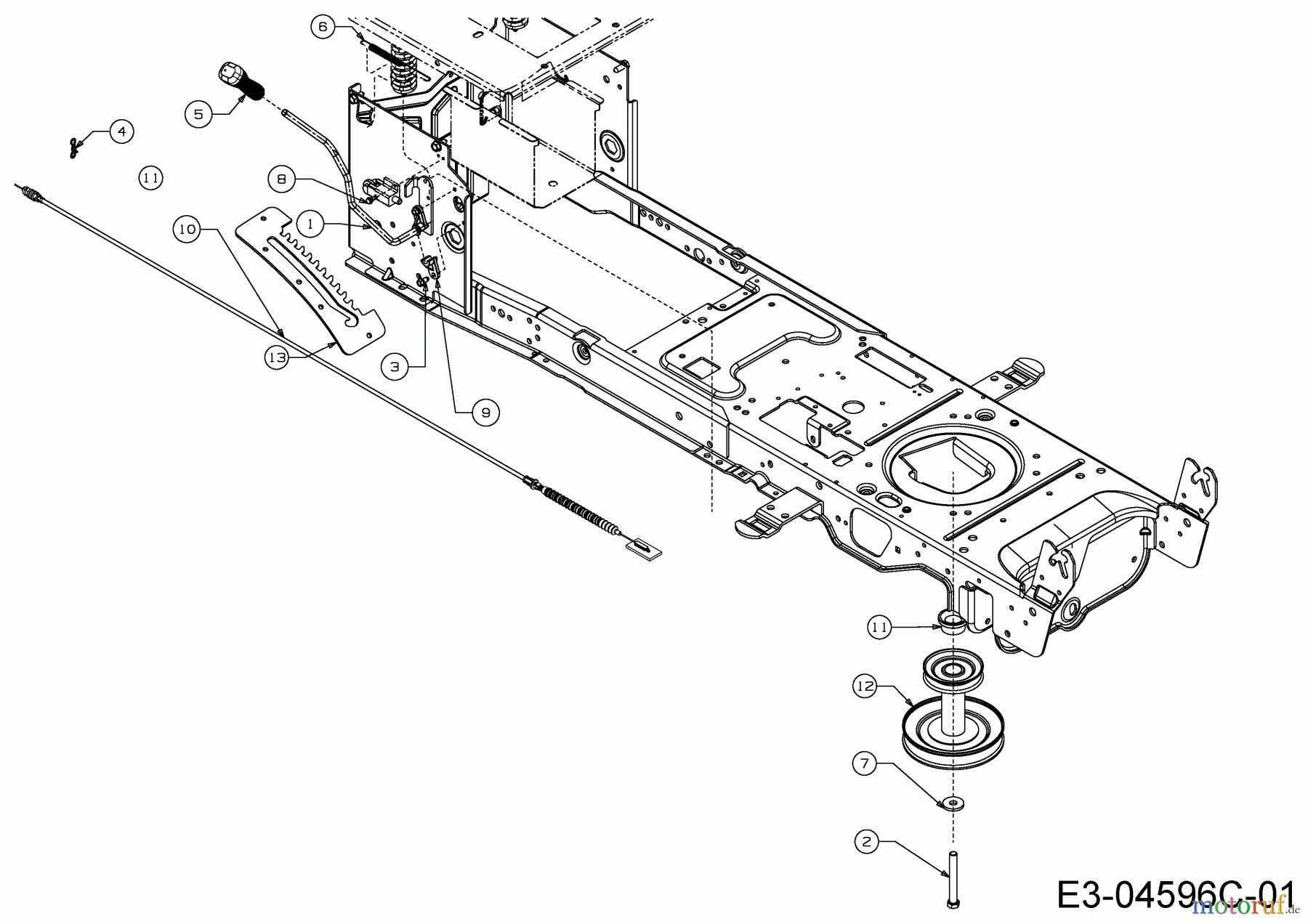  Rasor Lawn tractors V 160 13HN93KF618  (2014) Deck engagement, Engine pulley