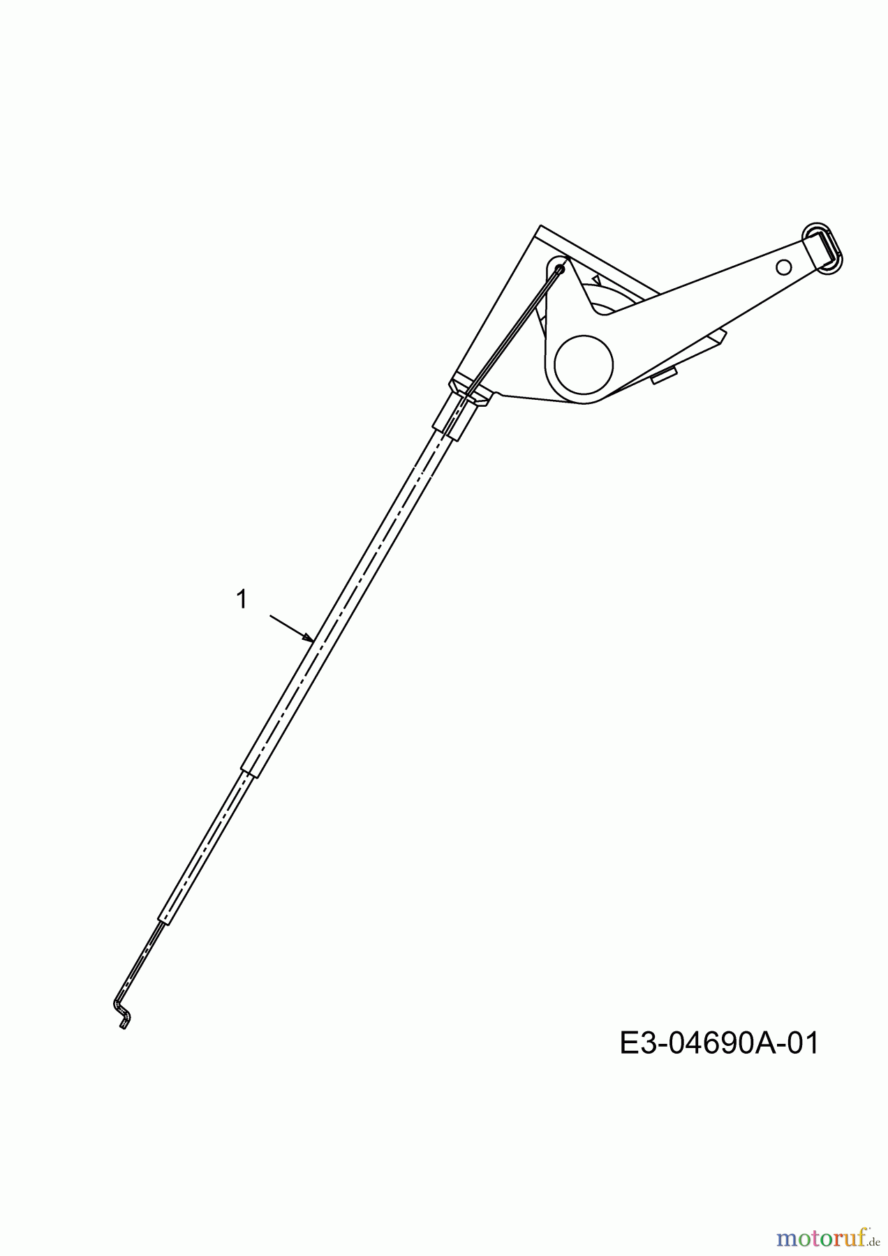  MTD untill 2011 Lawn tractors 200/107 13A7660G752  (2004) Throttle cable