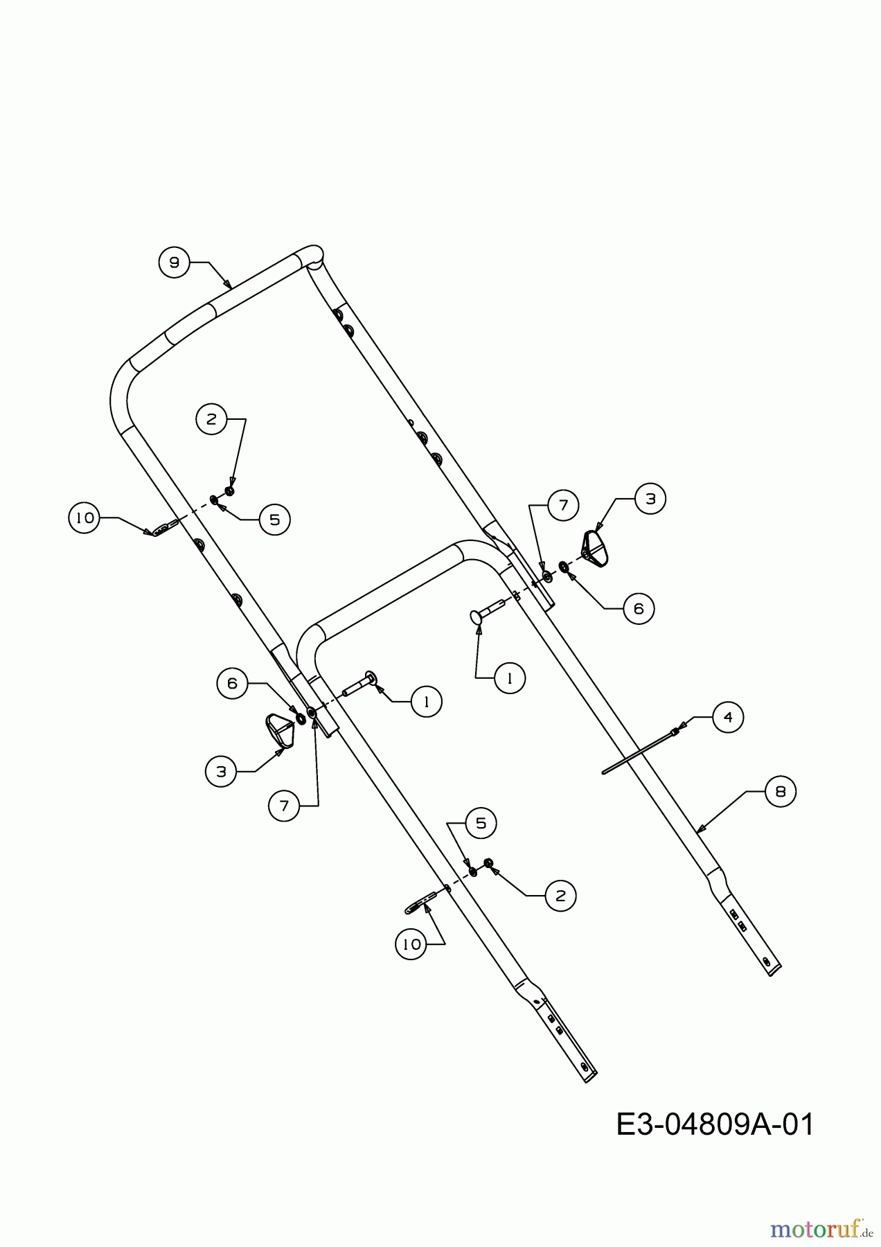  Lux Tools Petrol mower B 46 11D-J44H694  (2010) Handle