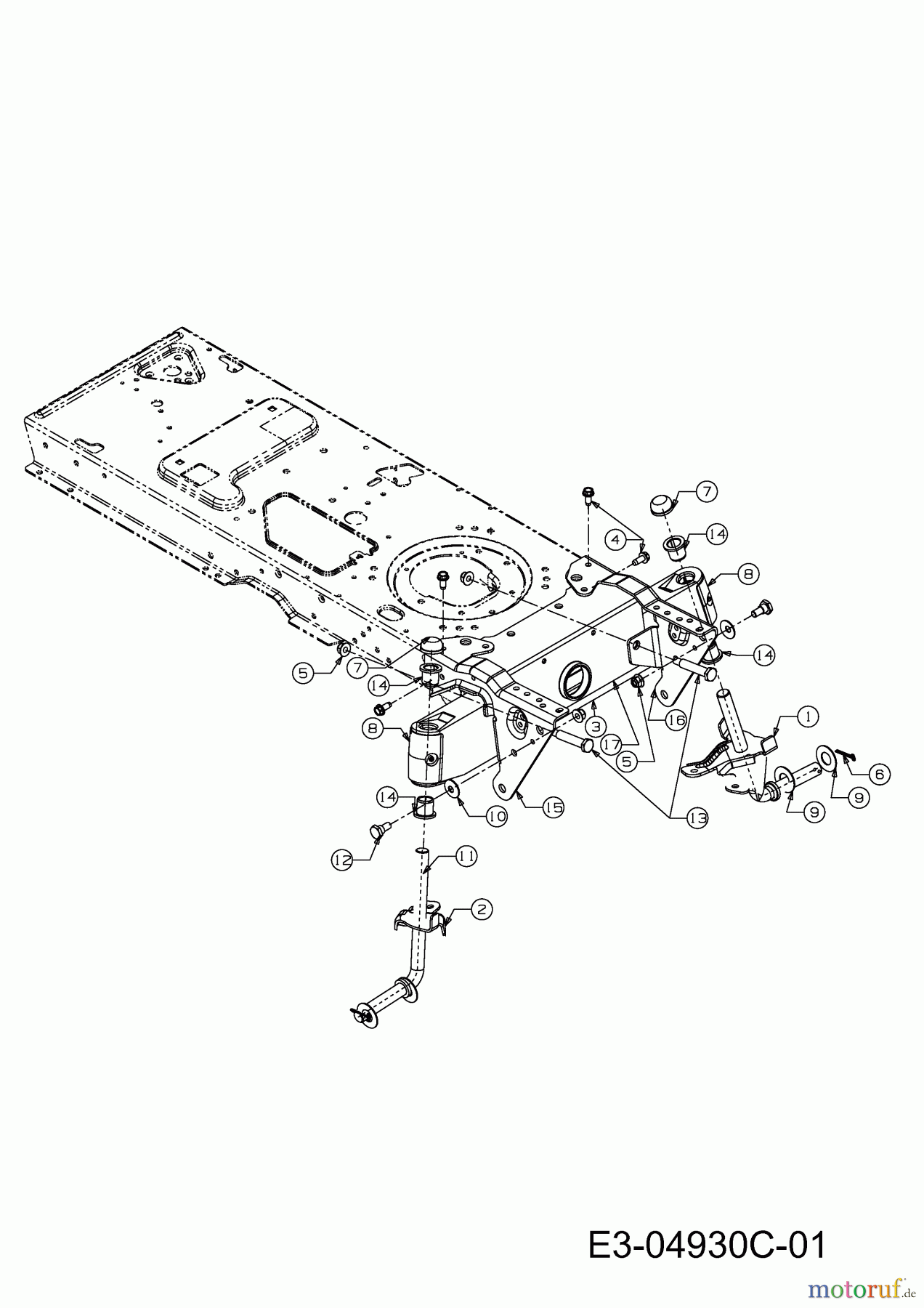  Black Edition Lawn tractors 247-105 Twin H 13CU497N615  (2011) Front axle