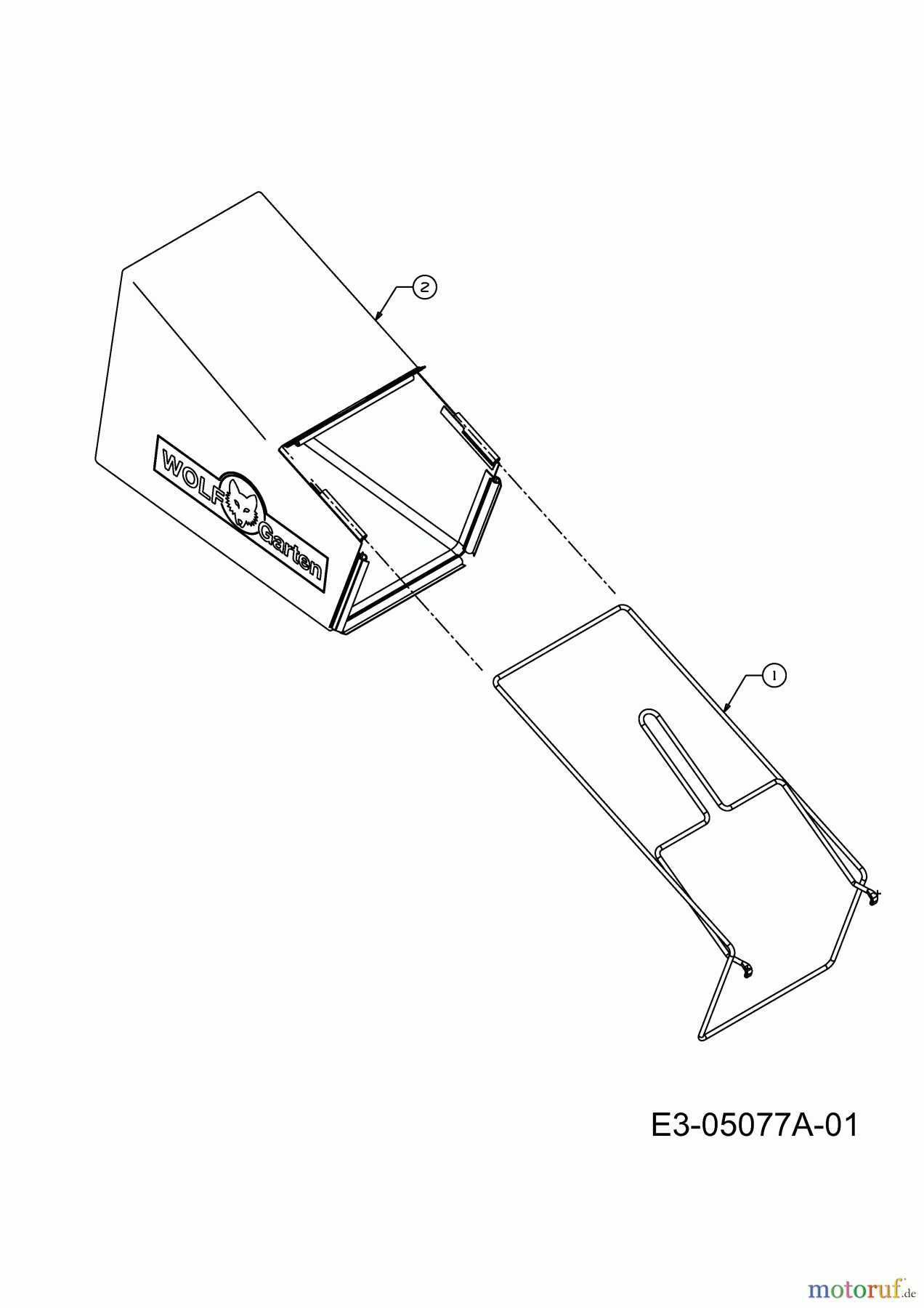  Wolf-Garten Petrol mower Campus 400 B 6041000 Series A  (2009) Grass bag