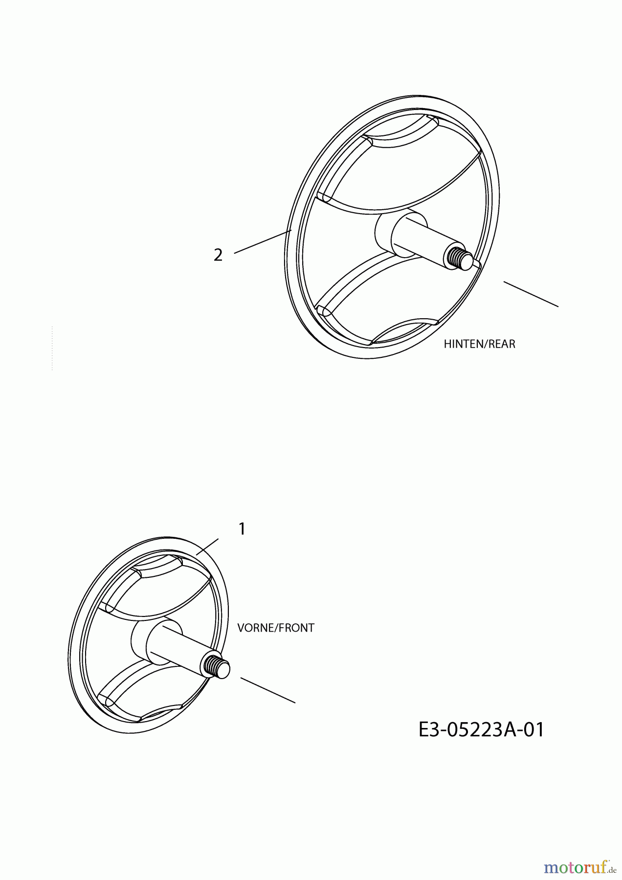  Wolf-Garten Electric mower Campus 32 E 18D-U0C-650  (2010) Hub caps