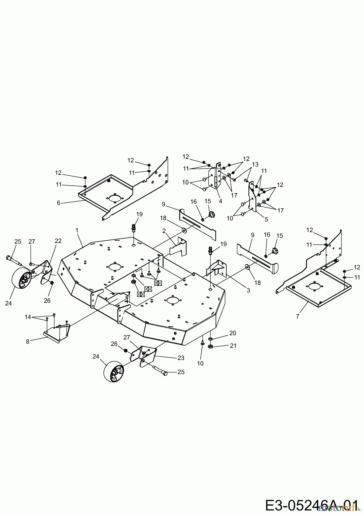  MTD Accessories Accessories compact tractors Mowing decks for CC 3000 RD series (High grass mowing deck 40