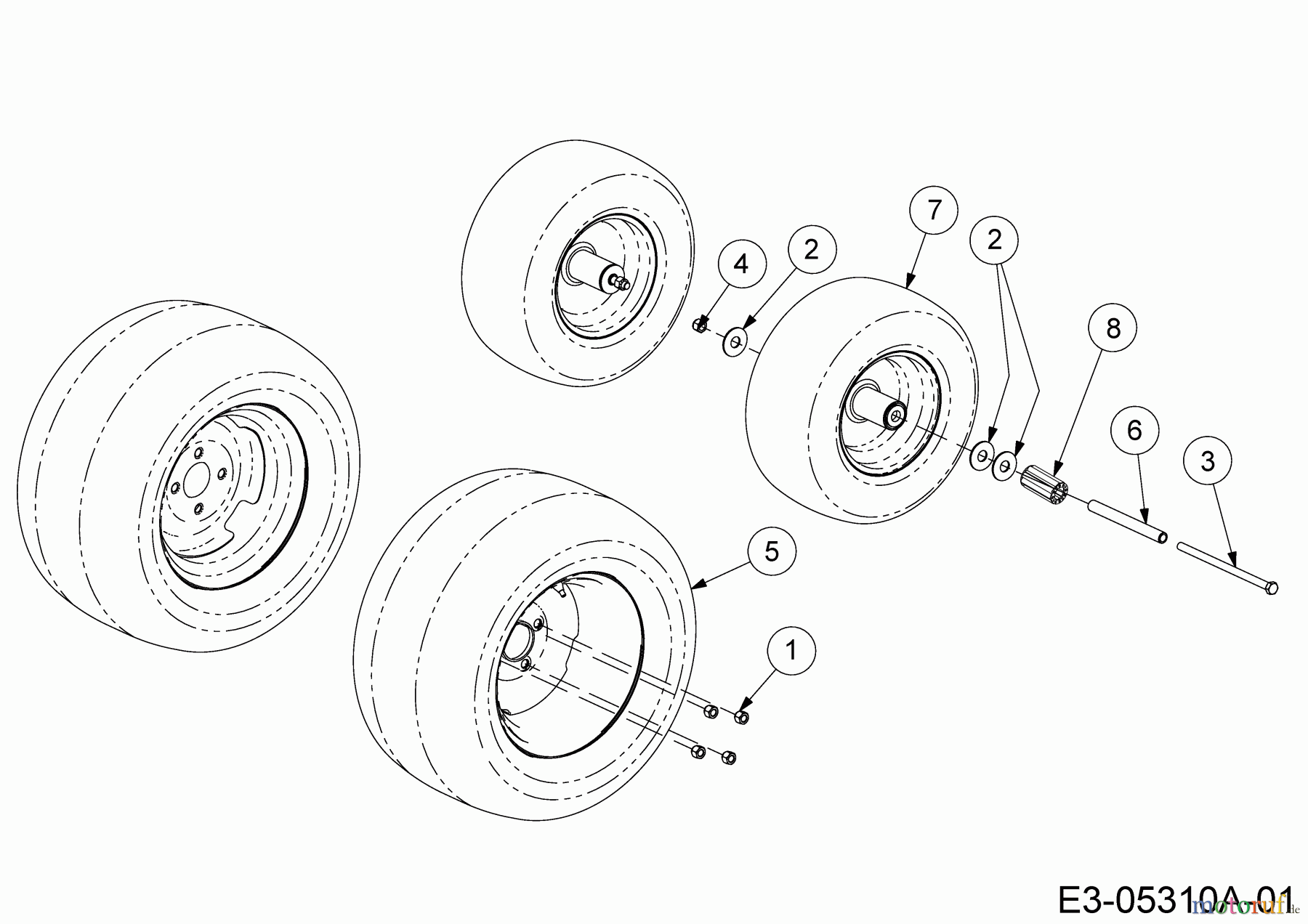  Cub Cadet Zero Turn Tank S 60 53AY8DU6603  (2010) Wheels 16x6.50-8; 24x12x12