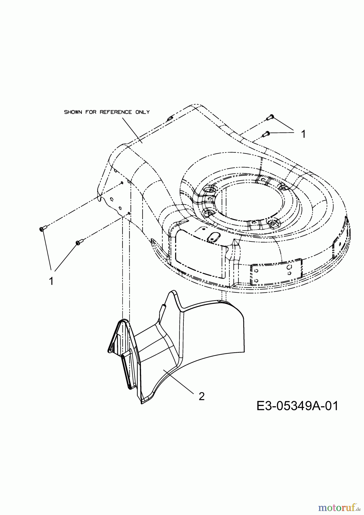  Mac Allister Electric mower 1748 E 18A-16K-668  (2010) Rear baffle