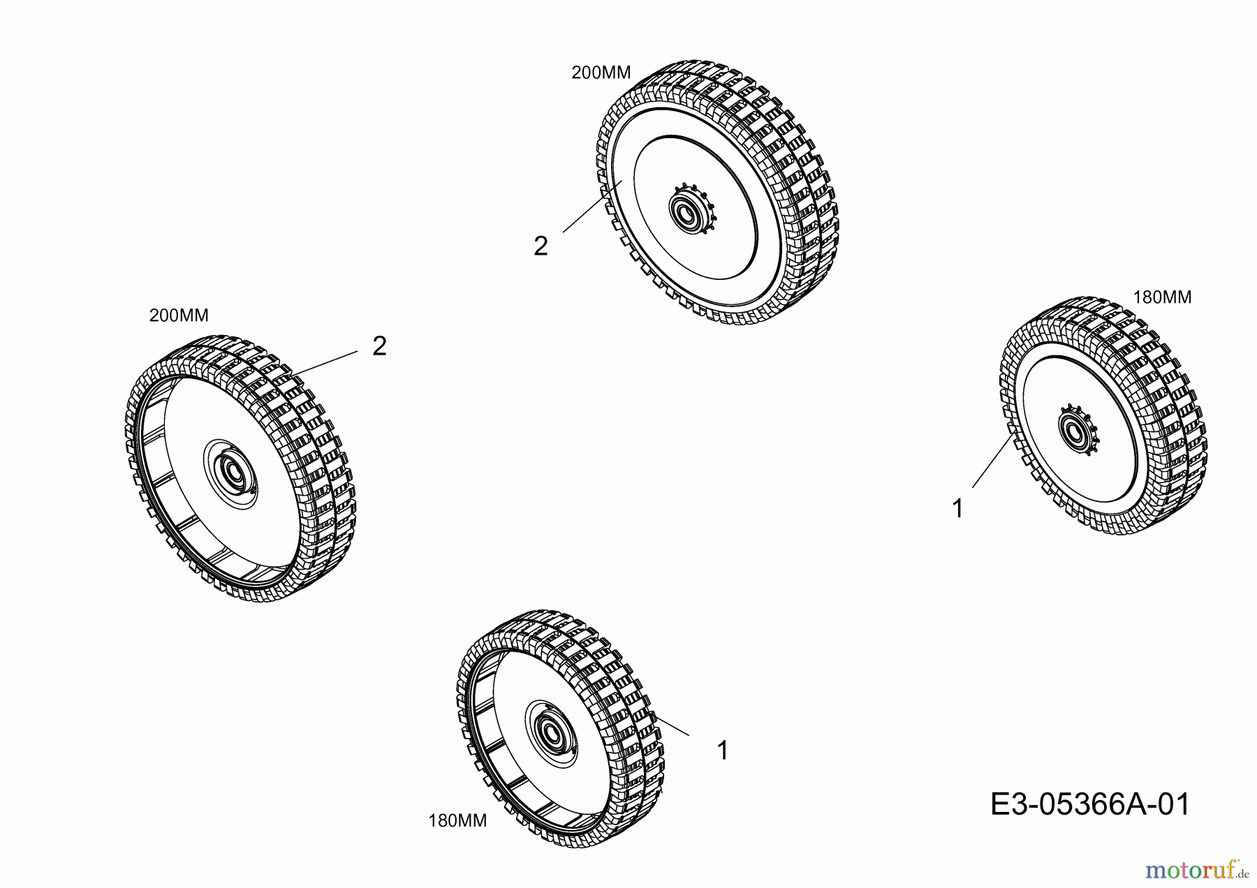  Mac Allister Electric mower 1748 E 18A-16K-C68  (2010) Wheels