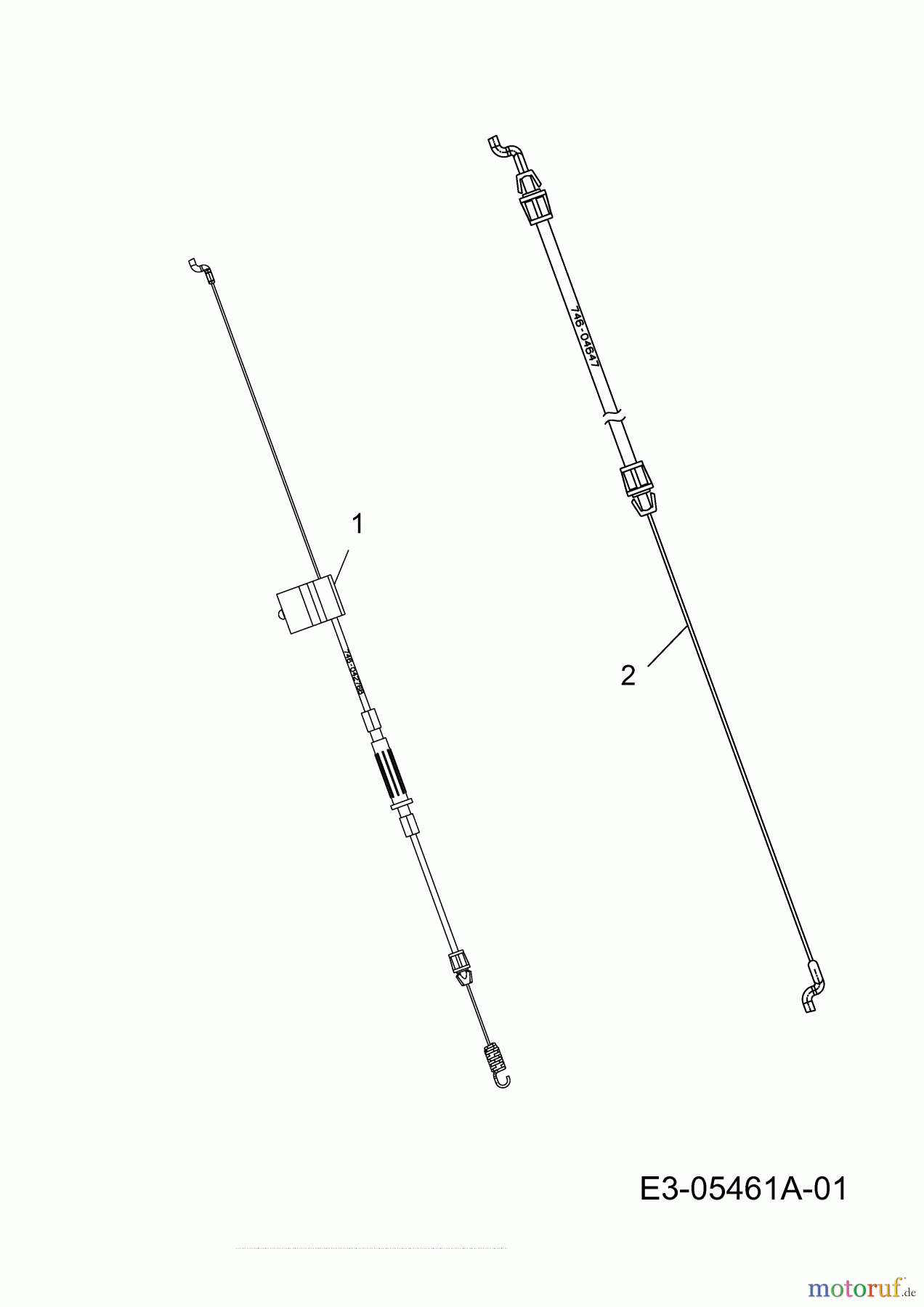  MTD Petrol mower self propelled 46 SPBE 12EEJ58U600  (2011) Control cables