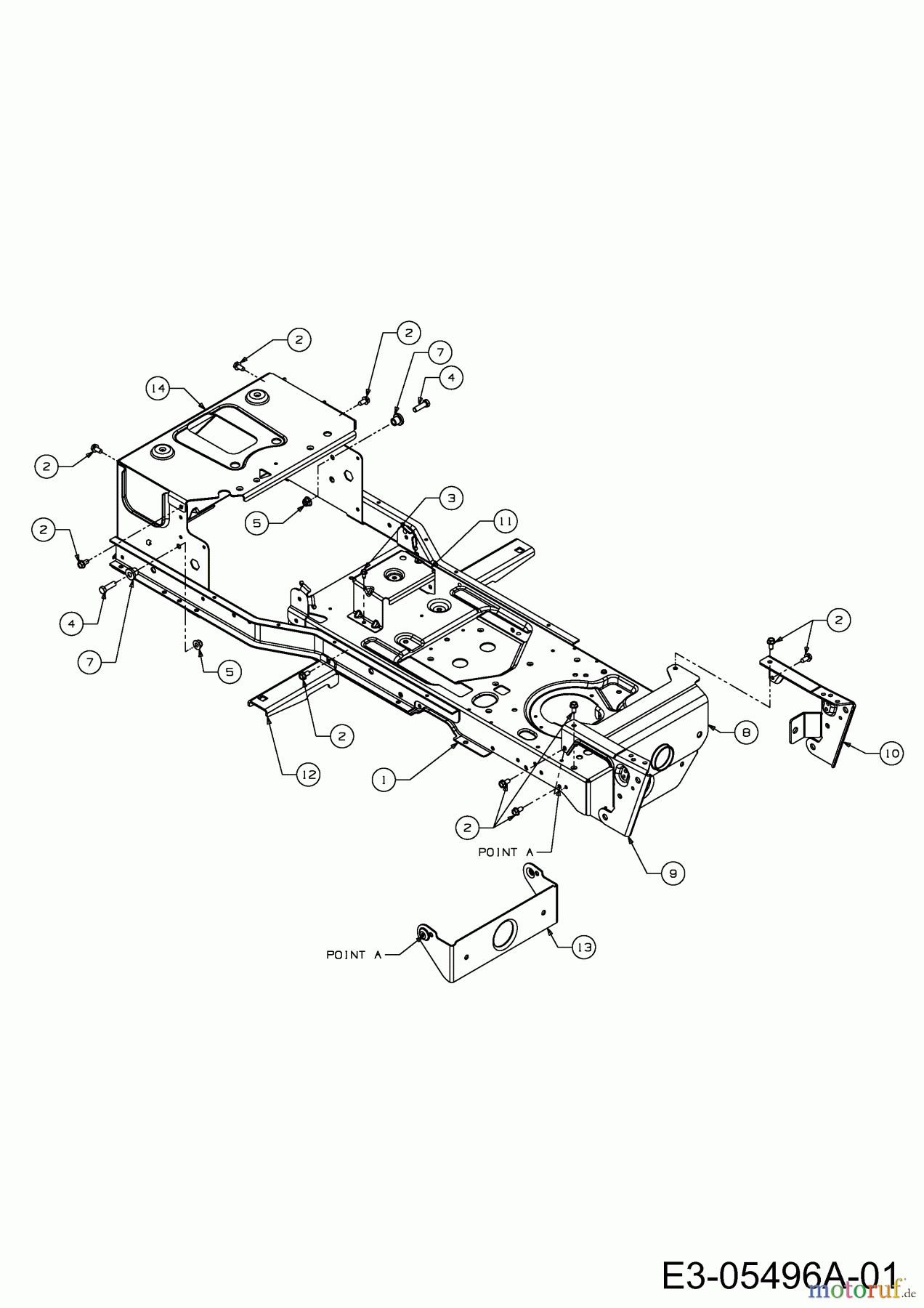  Cub Cadet Zero Turn All Rounder 1050 17AI9BKP603  (2010) Frame