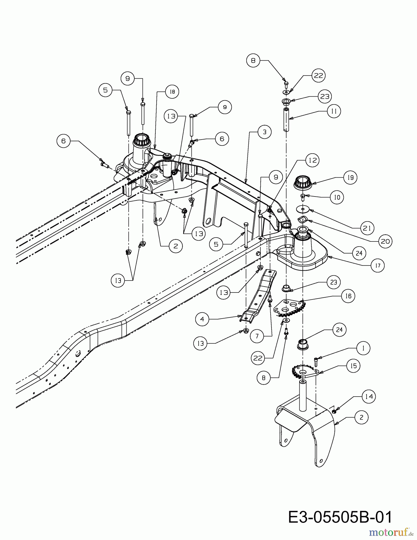  Cub Cadet Zero Turn Z-Force 48 S 17AI5BHB603  (2010) Steering shaft