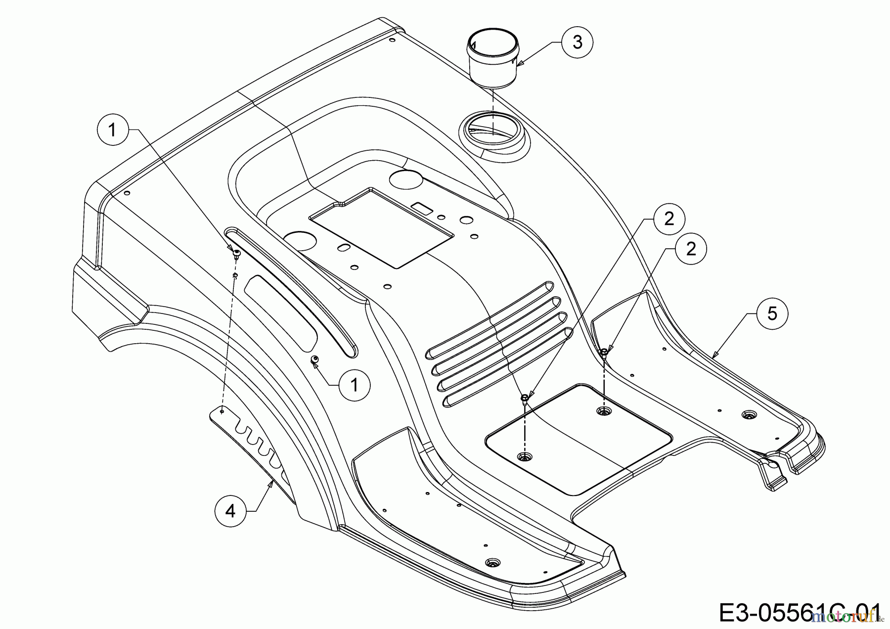  Wolf-Garten Lawn tractors 105.175 H 13HN71WN650  (2017) Fender