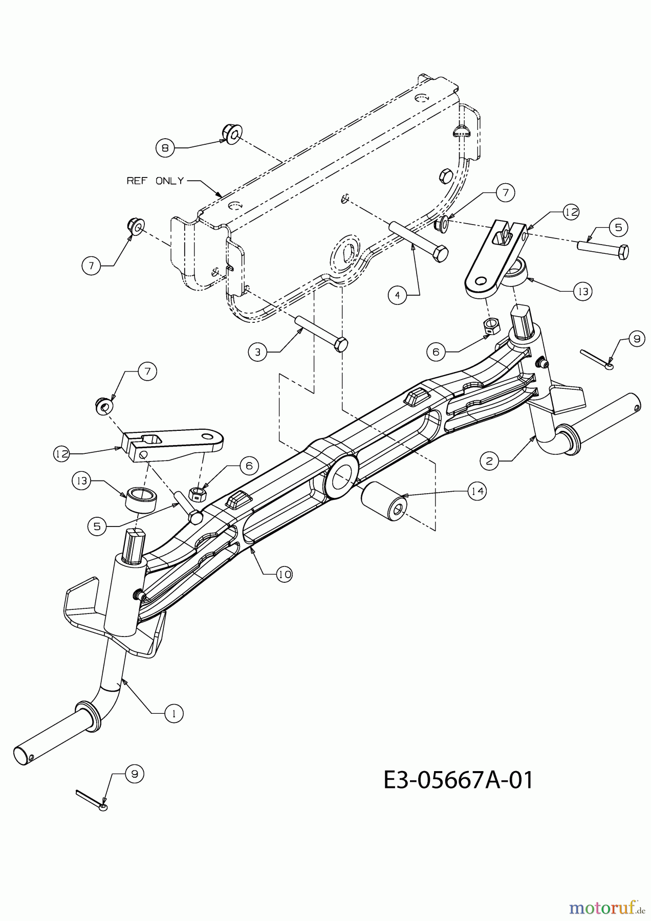  Cub Cadet Garden tractors GT 1224 14AI94AP603  (2010) Front axle