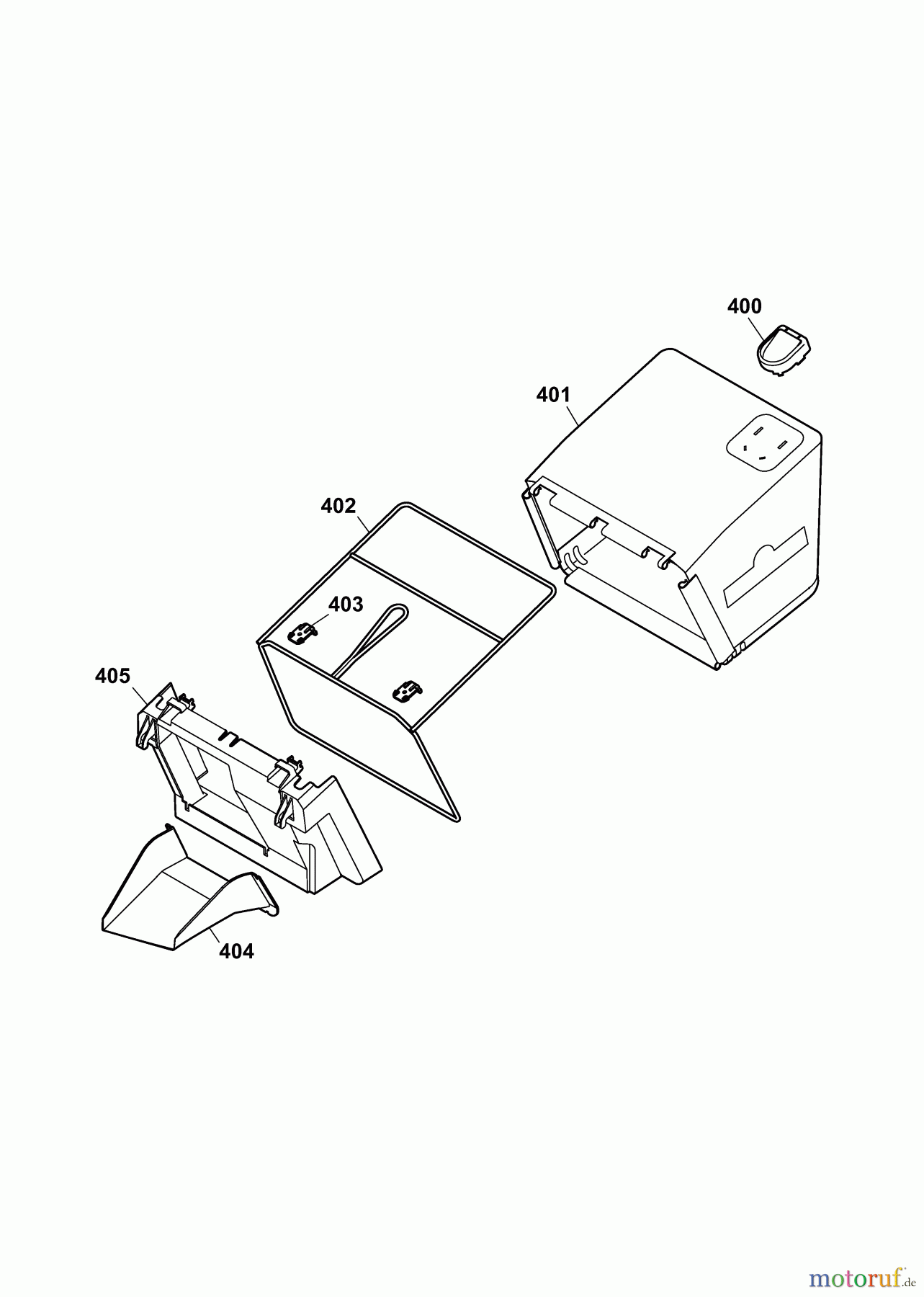  Wolf-Garten Electric mower HE 37 4917687 Series A  (2010) Grass bag