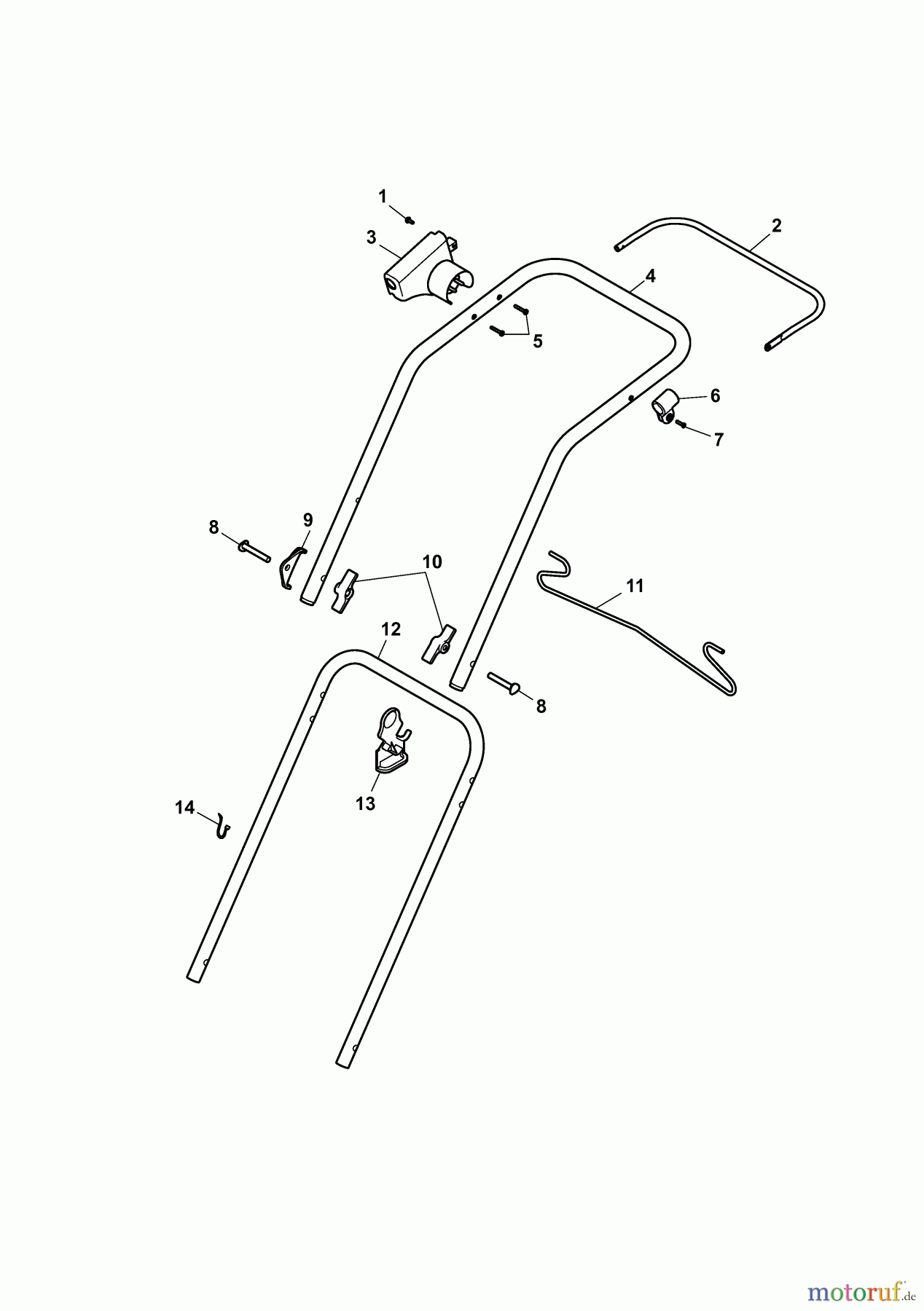  Wolf-Garten Electric mower Compact plus 37 E 4907000 Series G  (2010) Handle