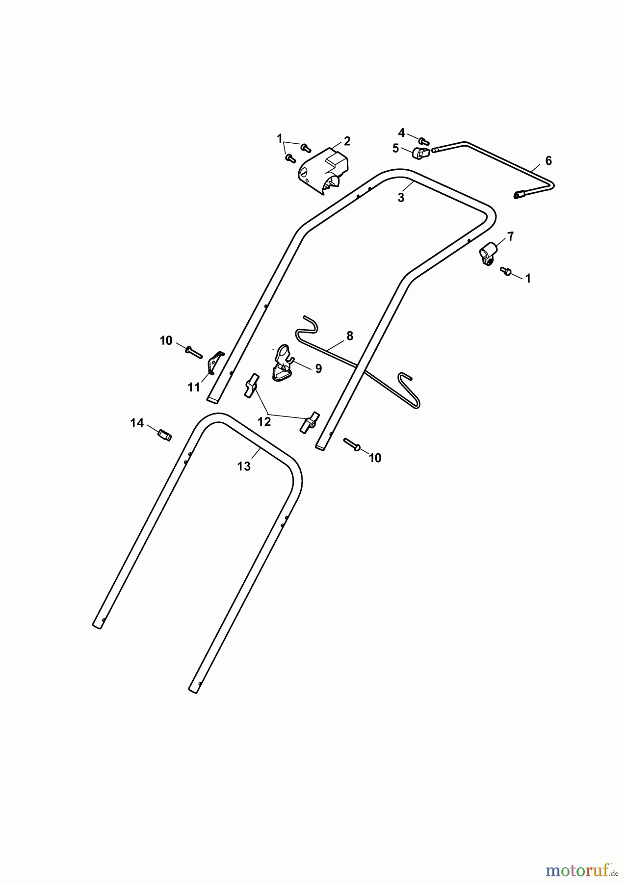  Wolf-Garten Electric mower Power Edition 34 E 4924003 Series G  (2011) Handle