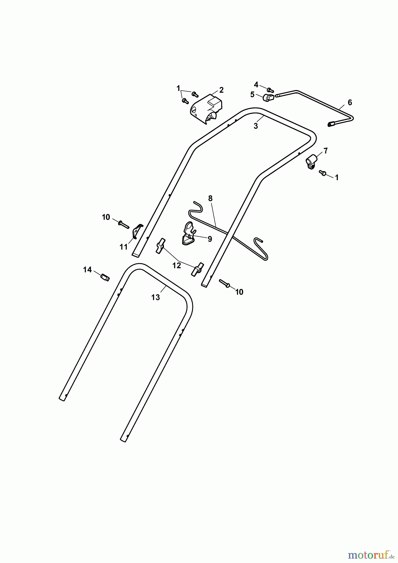  Wolf-Garten Electric mower Power Edition 37 E 4927003 Series F  (2010) Handle