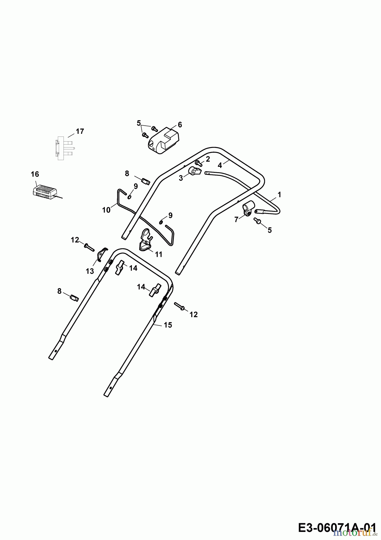  Wolf-Garten Hybrid mower Hybrid Power 37 4939002 Series C  (2010) Handle