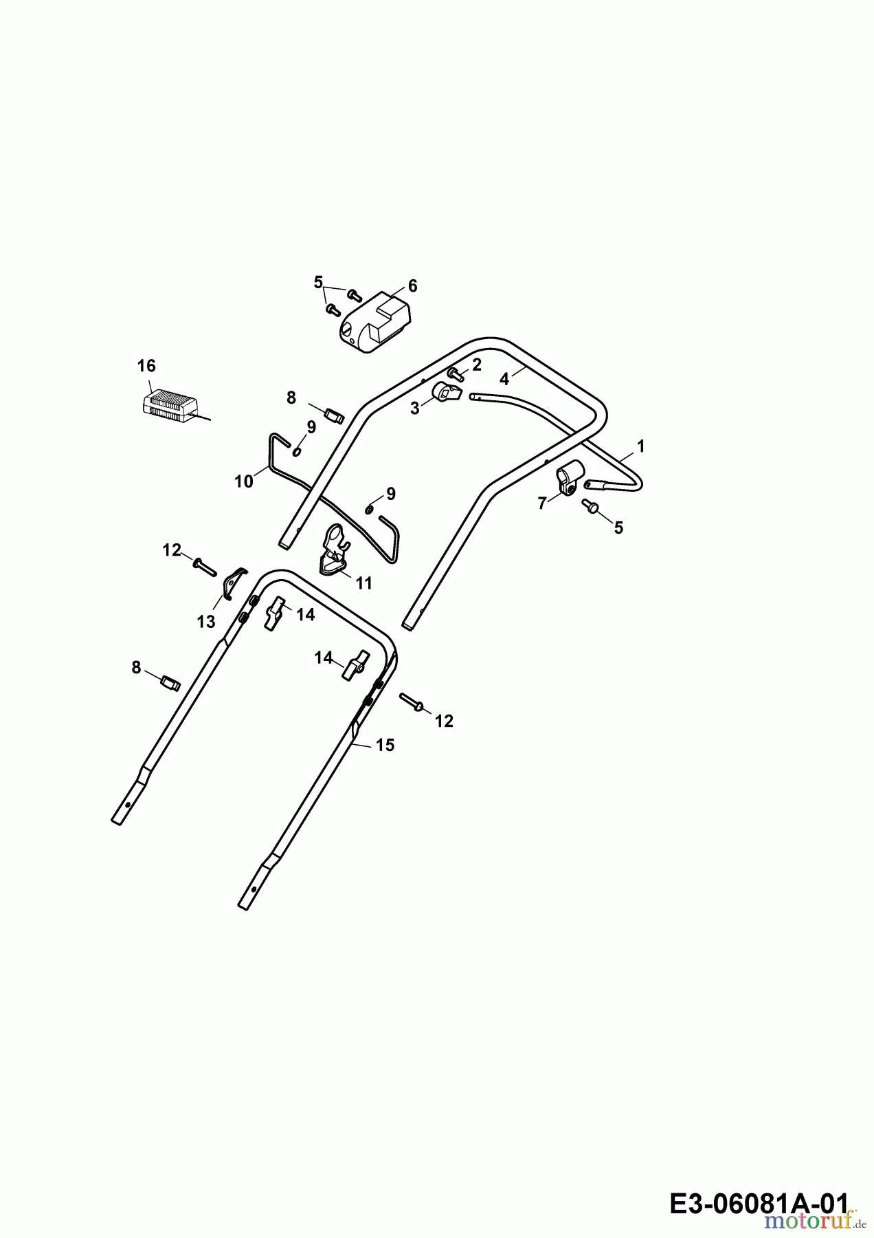  Wolf-Garten Hybrid mower Hybrid Power 40 4949000 Series E  (2010) Handle