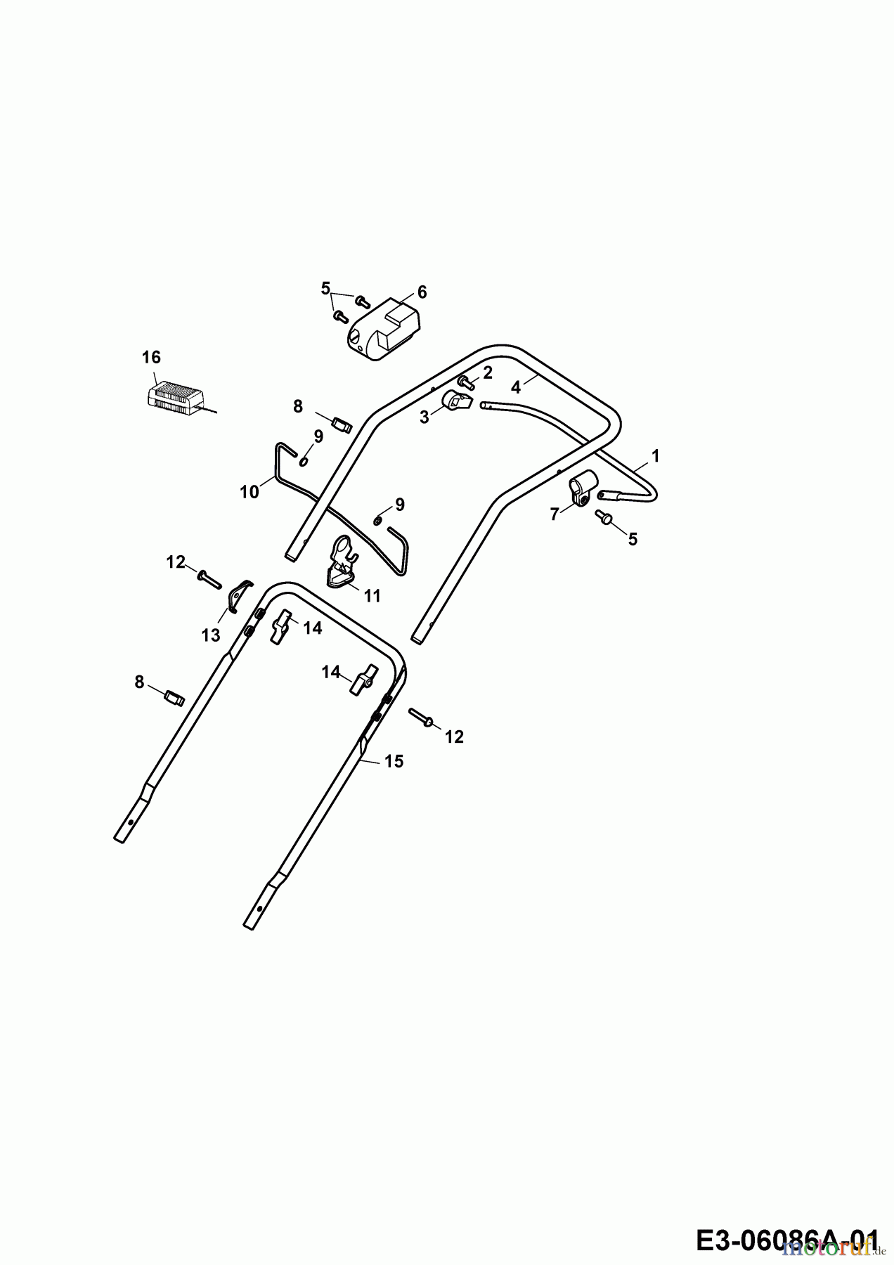  Wolf-Garten Hybrid mower Hybrid Power 40 4949002 Series C  (2010) Handle