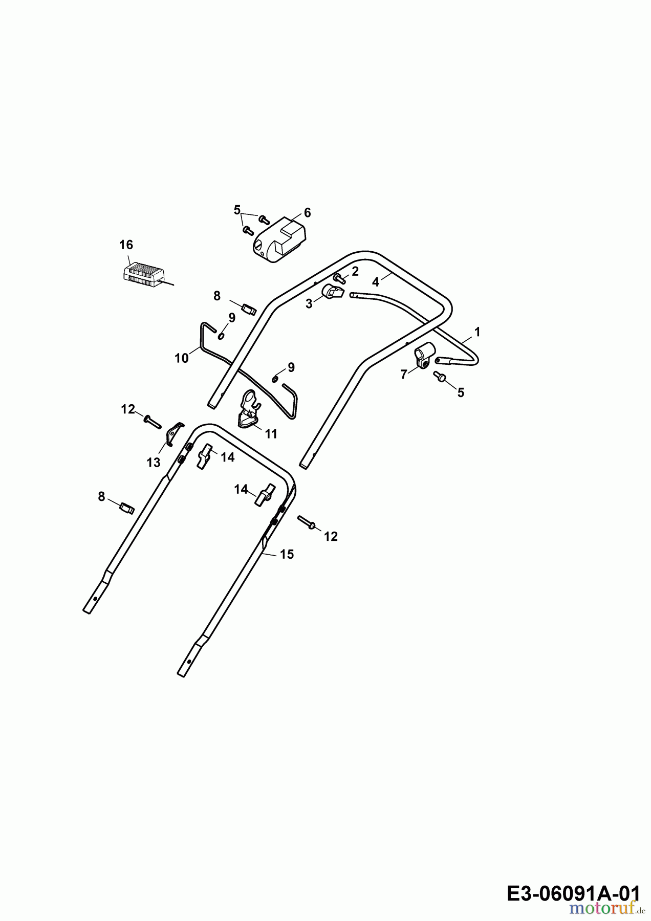  Wolf-Garten Hybrid mower Hybrid Power 40 4949003 Series E  (2010) Handle