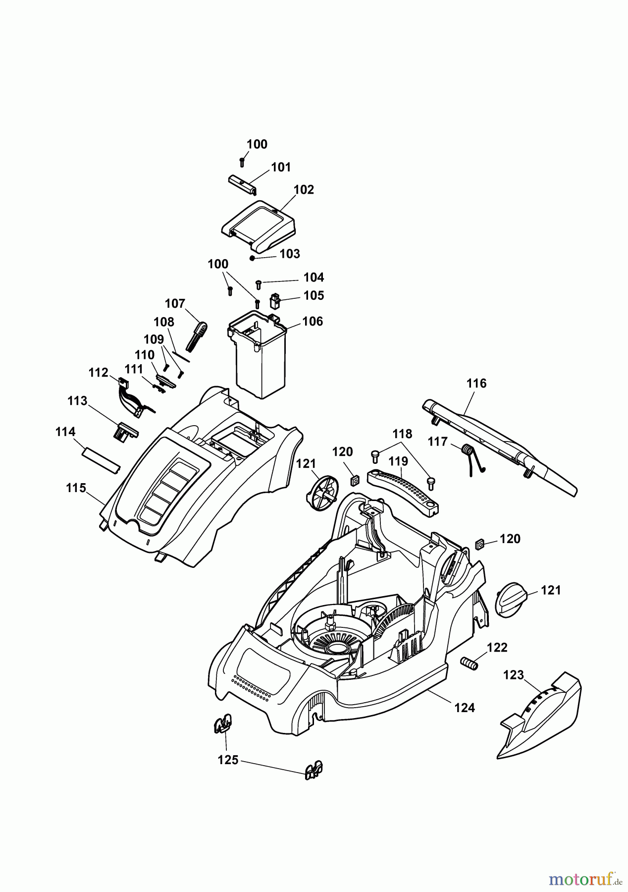  MTD Battery mower Li-Ion Power 34 18AWF3B-600  (2010) Deck housing