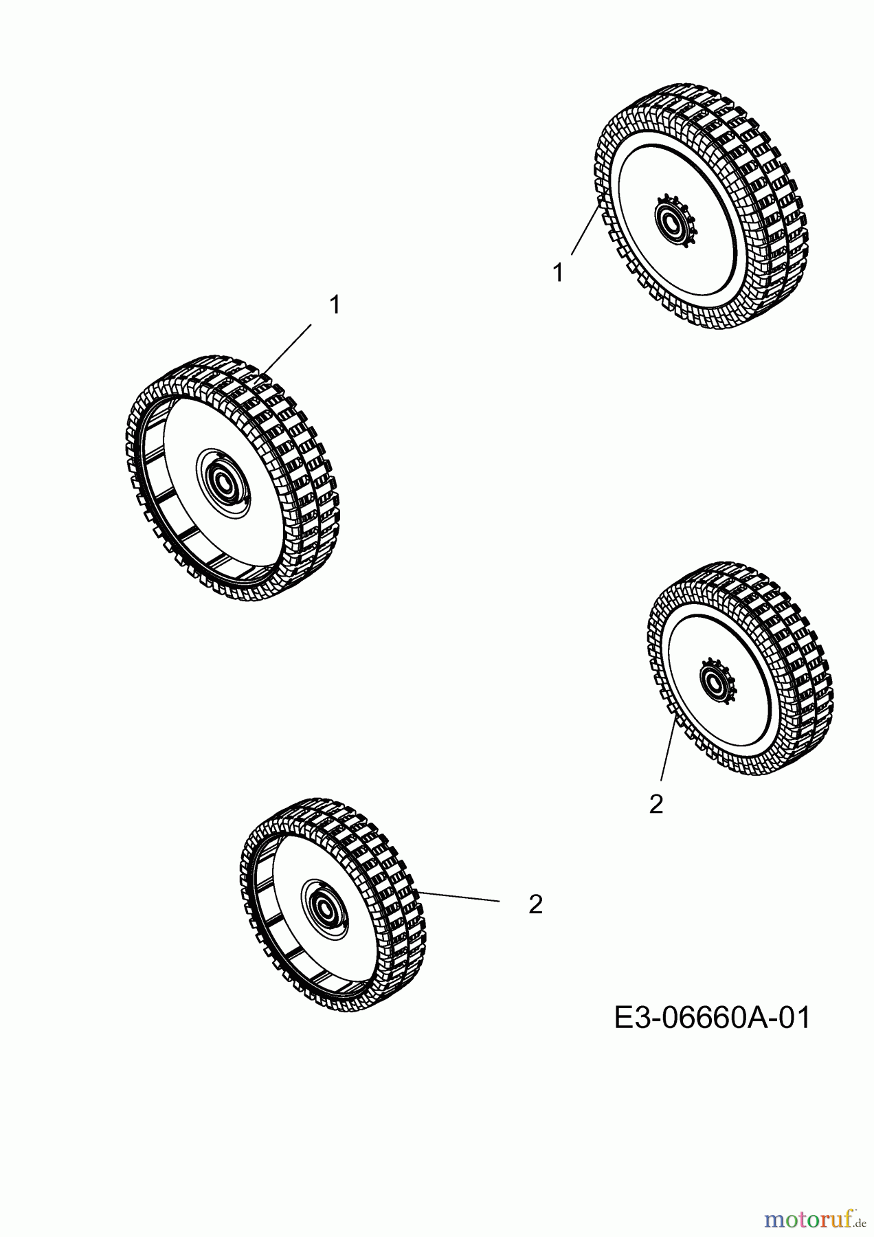  MTD untill 2011 Petrol mower 48 PKM 11A-167D676  (2011) Wheels