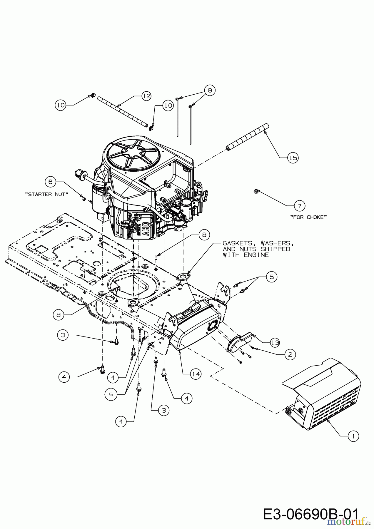  Massey Ferguson Lawn tractors MF 36-16 RD 13AG91CE695  (2012) Engine accessories