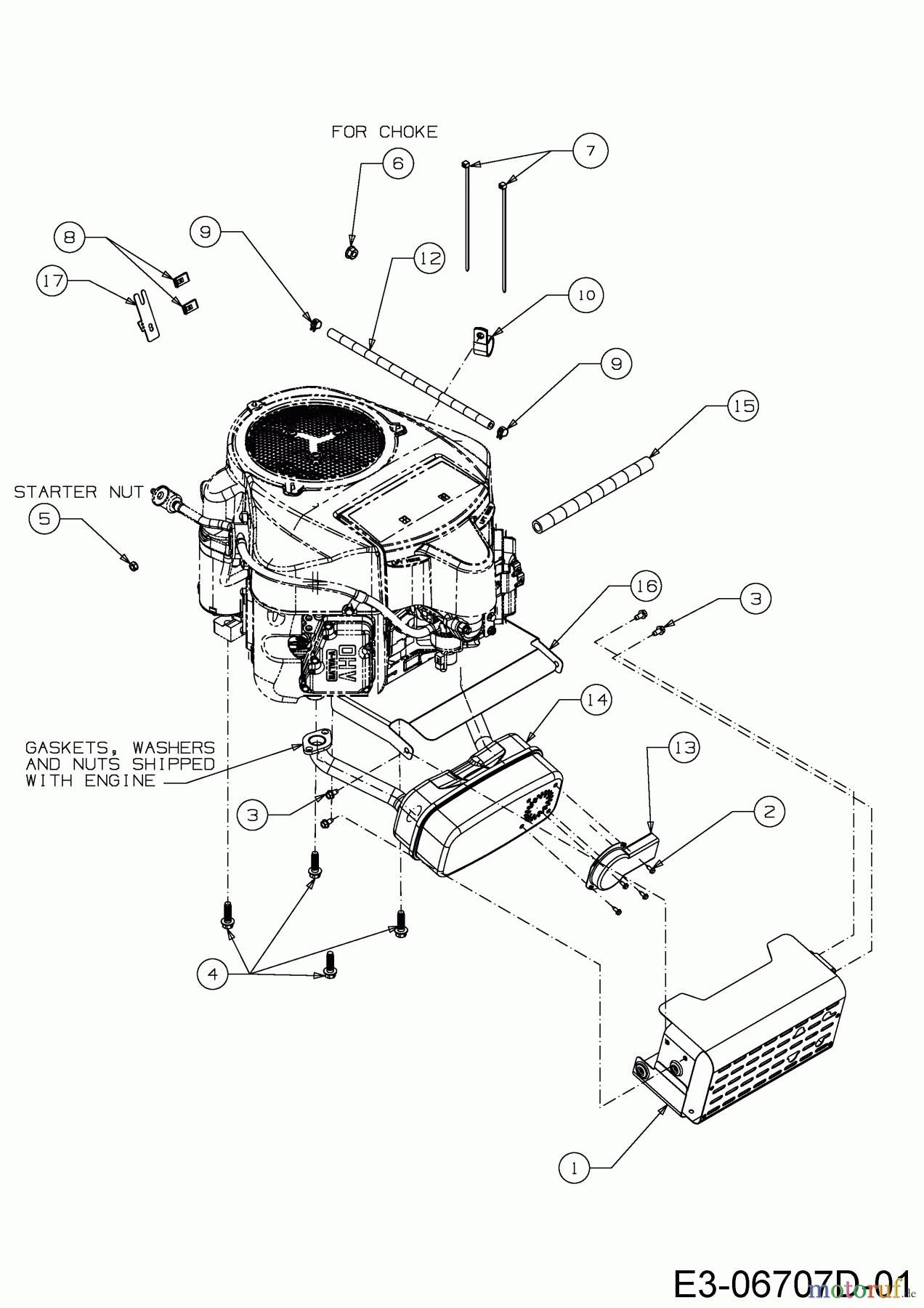  Cub Cadet Garden tractors CC 1224 KHP 14BI94AP603  (2014) Engine accessories