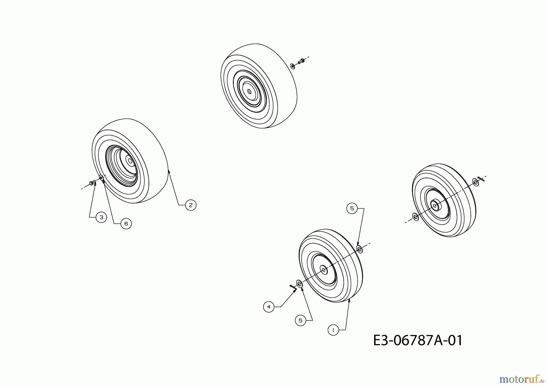  Yard-Man Lawn tractors A 6065 E 13C1054-643  (2011) Wheels