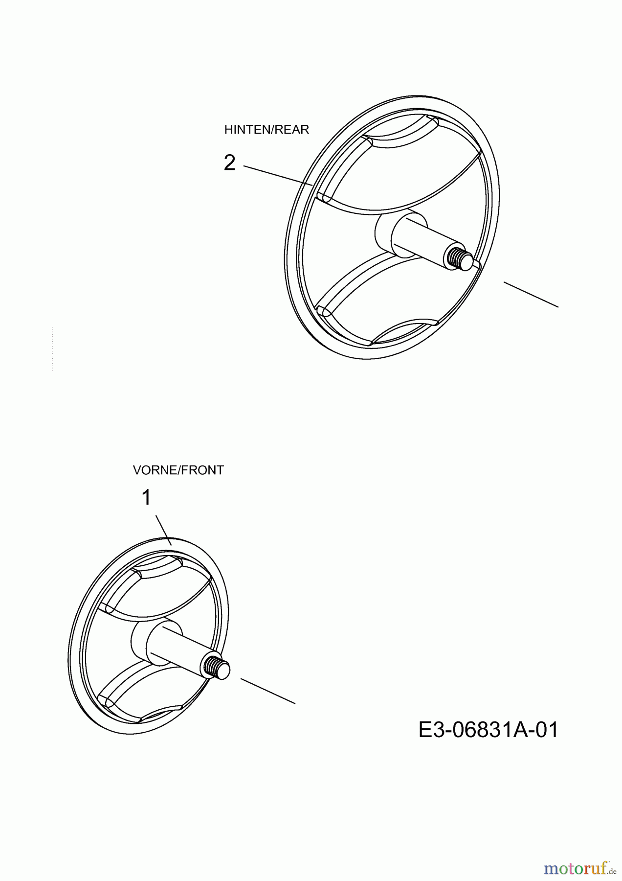  Raiffeisen-Markt Electric mower RU 32 E 18D-U1D-691  (2012) Hub caps